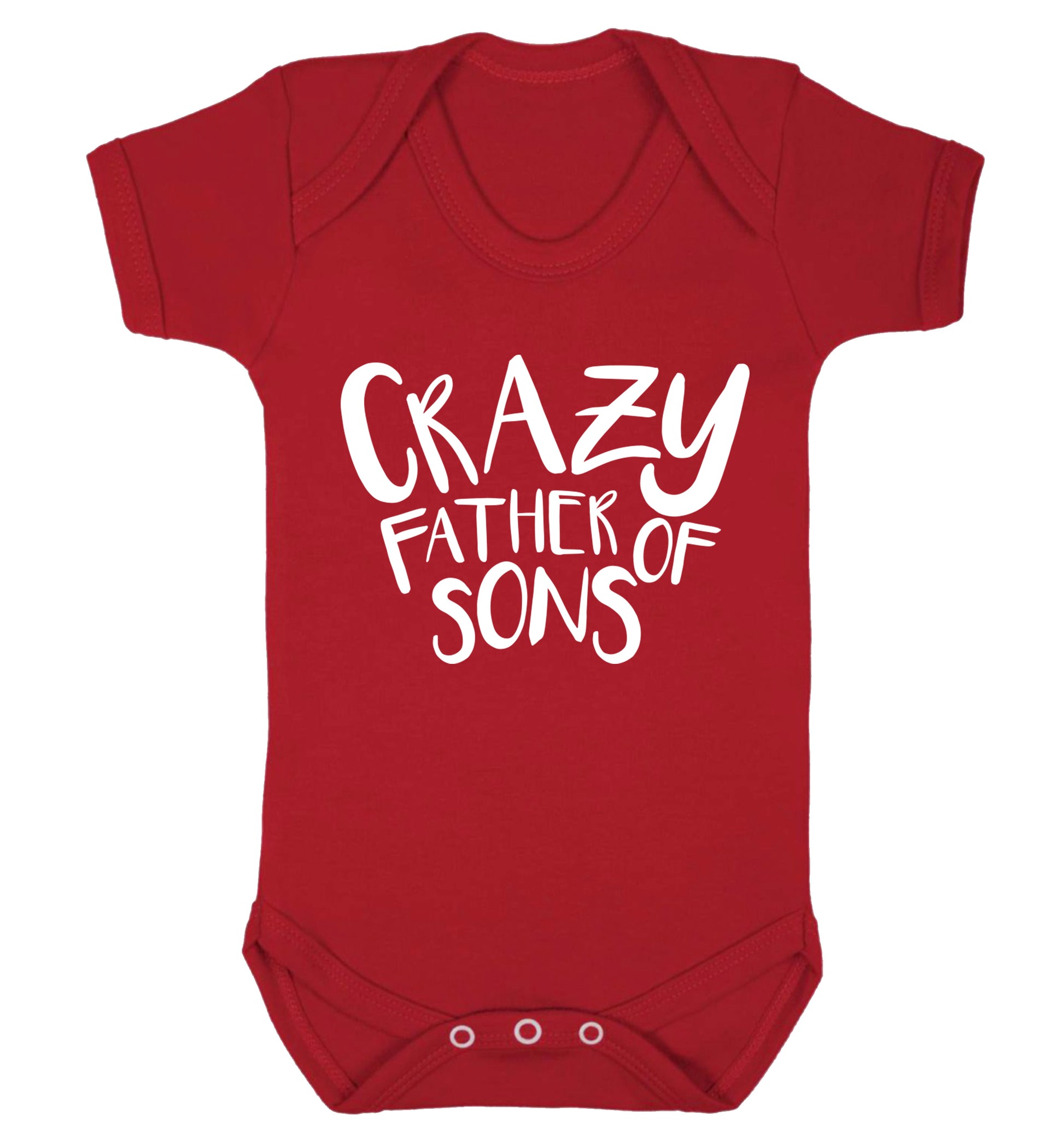 Crazy father of sons Baby Vest red 18-24 months