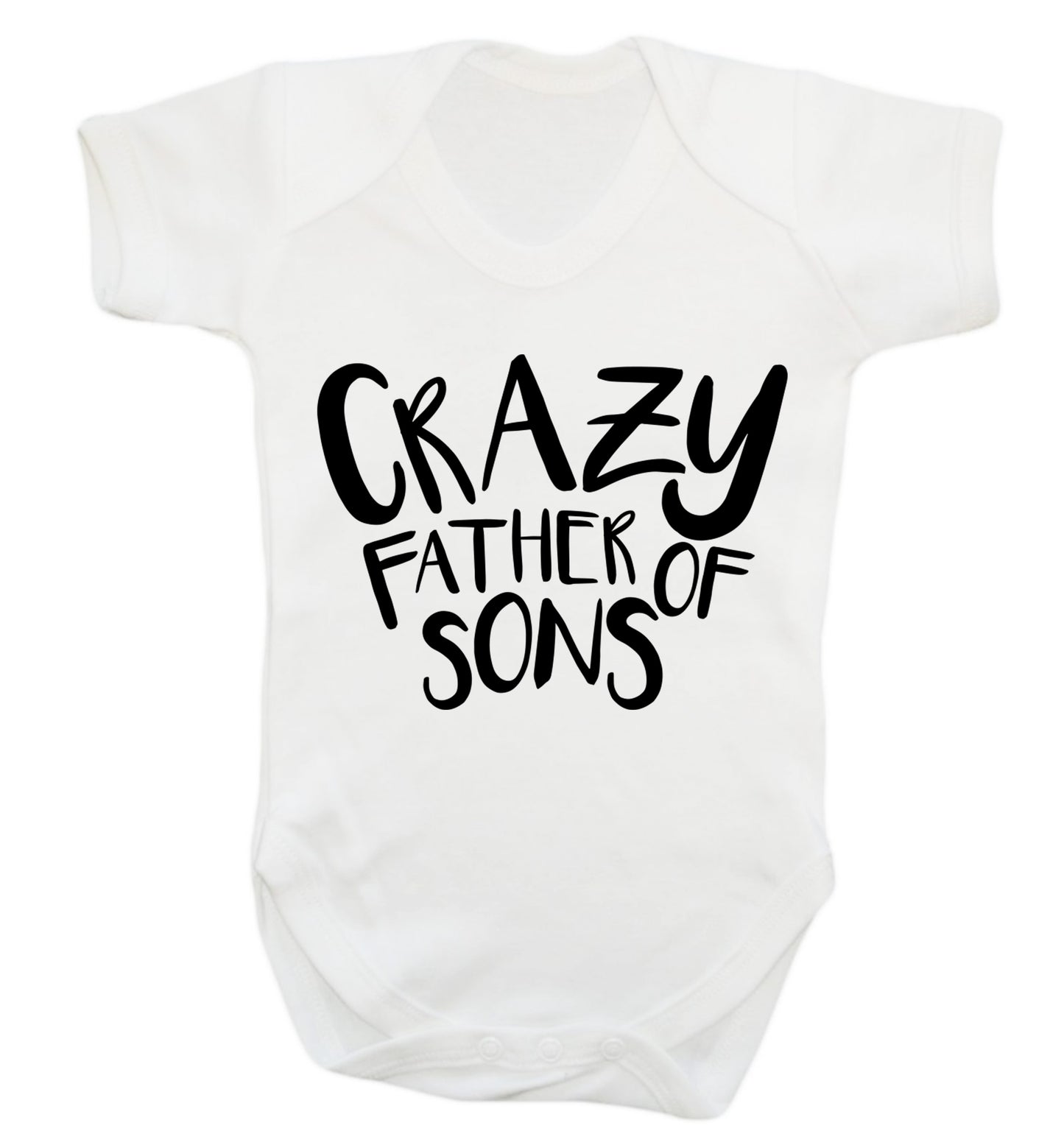 Crazy father of sons Baby Vest white 18-24 months