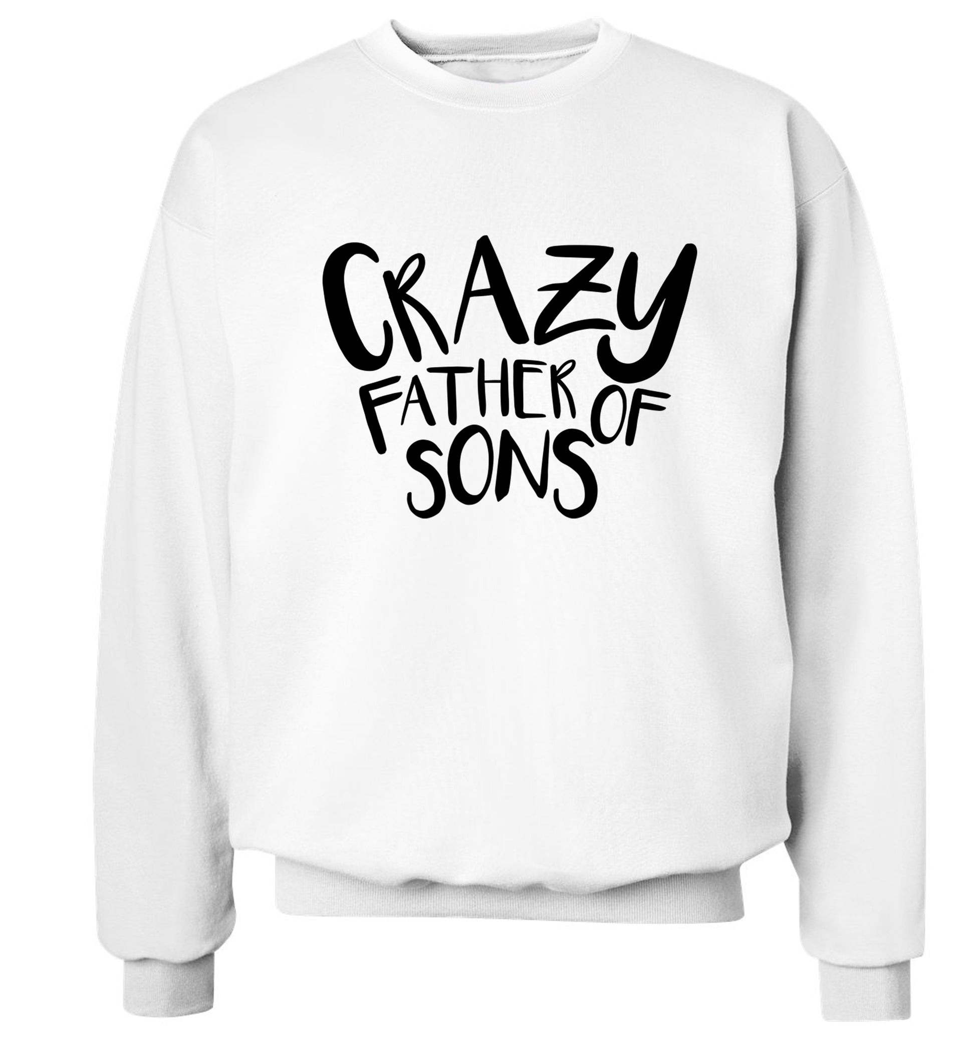 Crazy father of sons Adult's unisex white Sweater 2XL