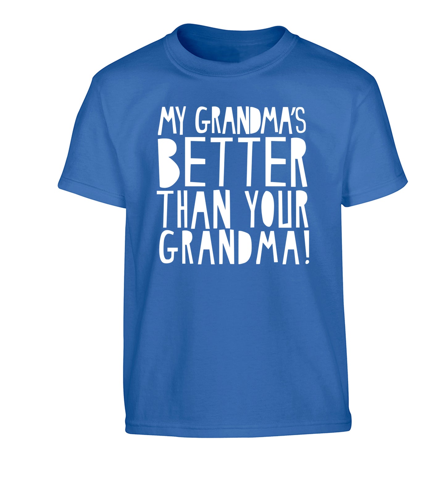 My grandma's better than your grandma Children's blue Tshirt 12-13 Years