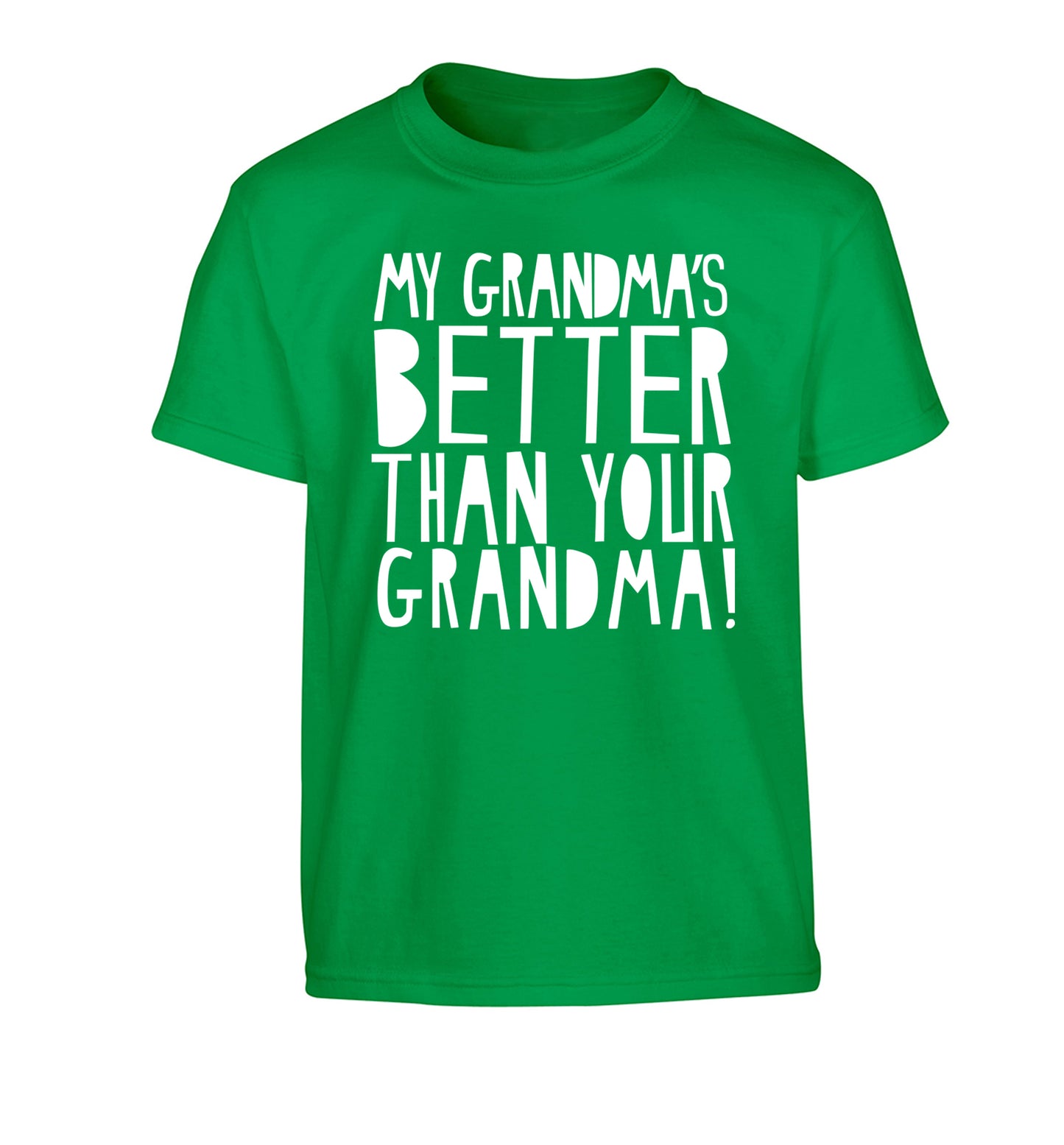 My grandma's better than your grandma Children's green Tshirt 12-13 Years