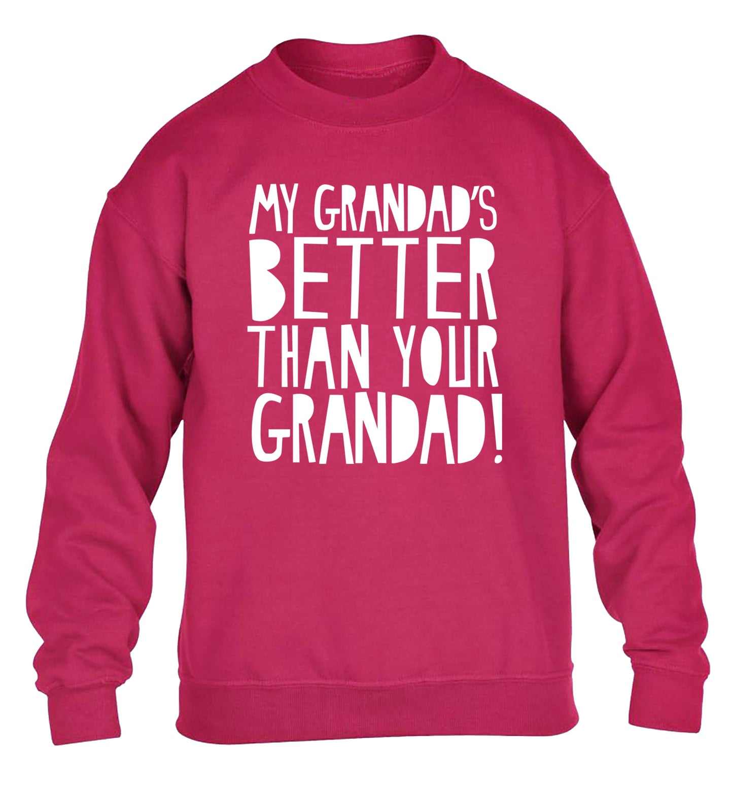 My Grandad's better than your grandad children's pink sweater 12-13 Years