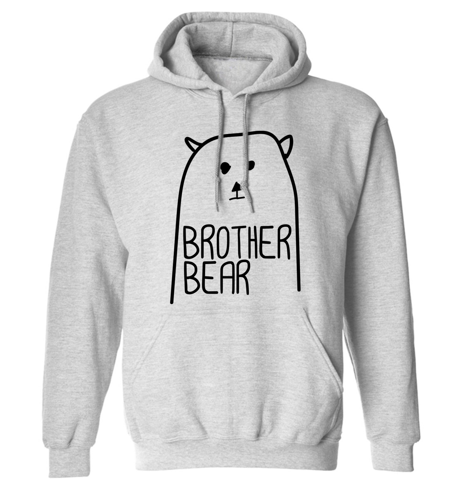 Brother bear adults unisex grey hoodie 2XL