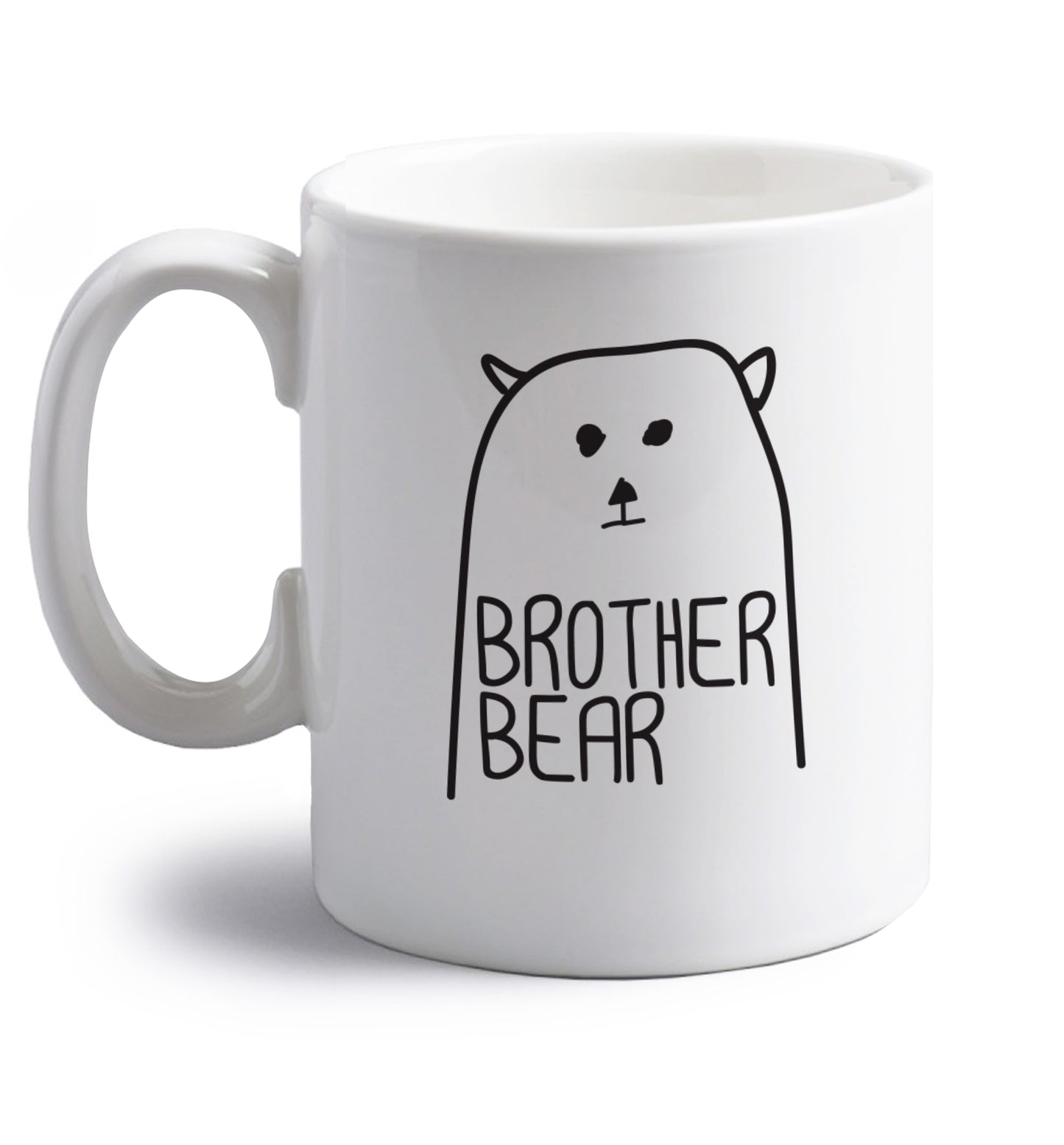 Brother bear right handed white ceramic mug 