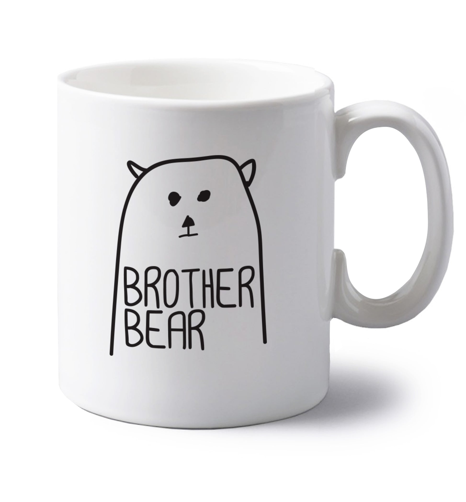 Brother bear left handed white ceramic mug 