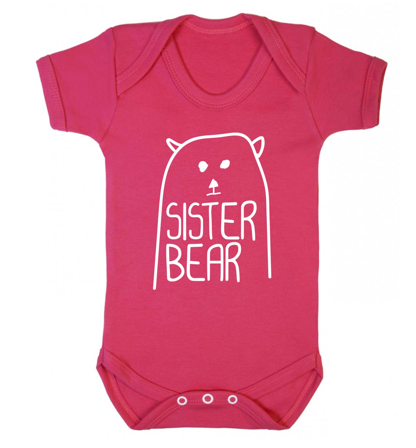Sister bear Baby Vest dark pink 18-24 months