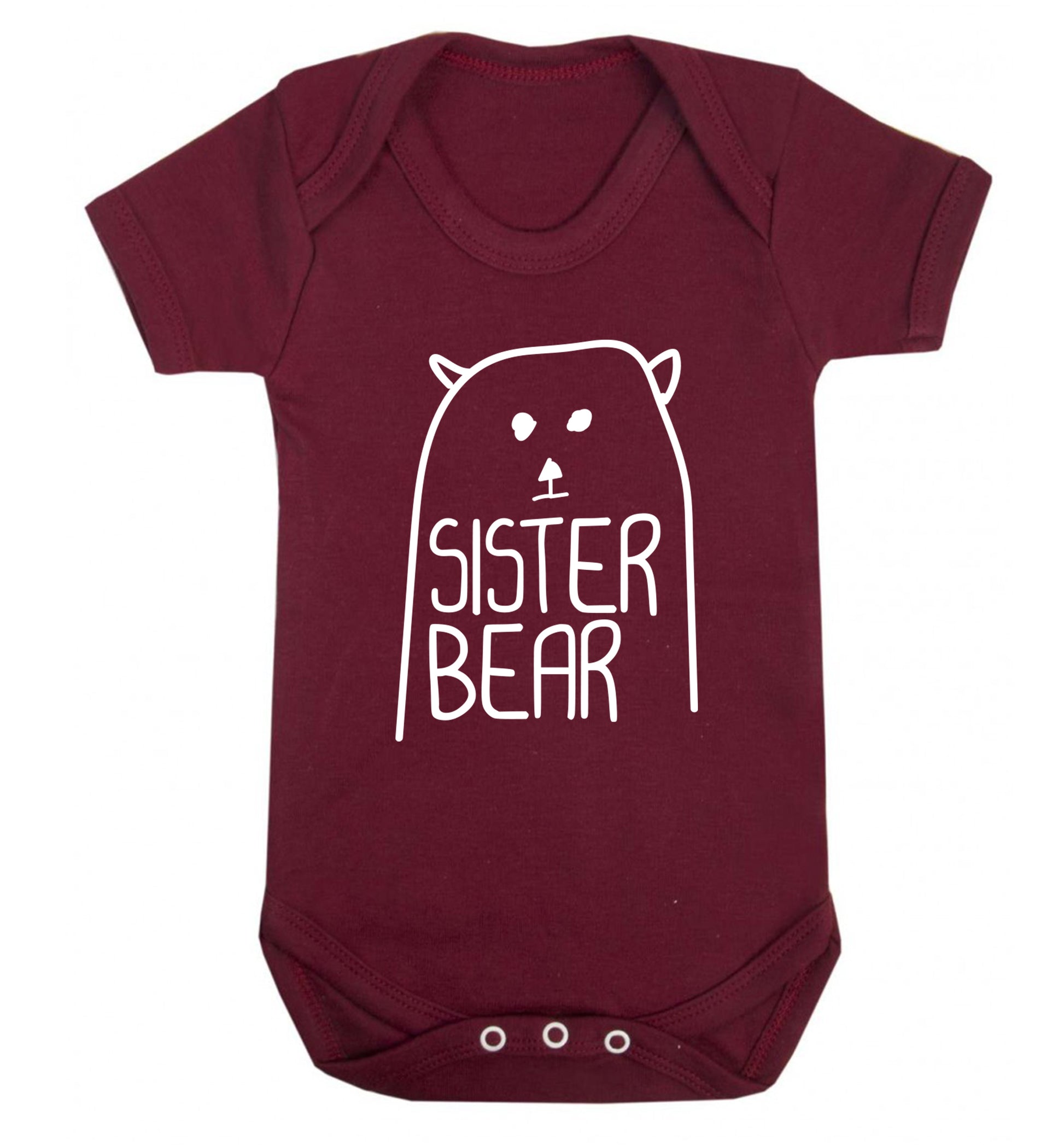 Sister bear Baby Vest maroon 18-24 months
