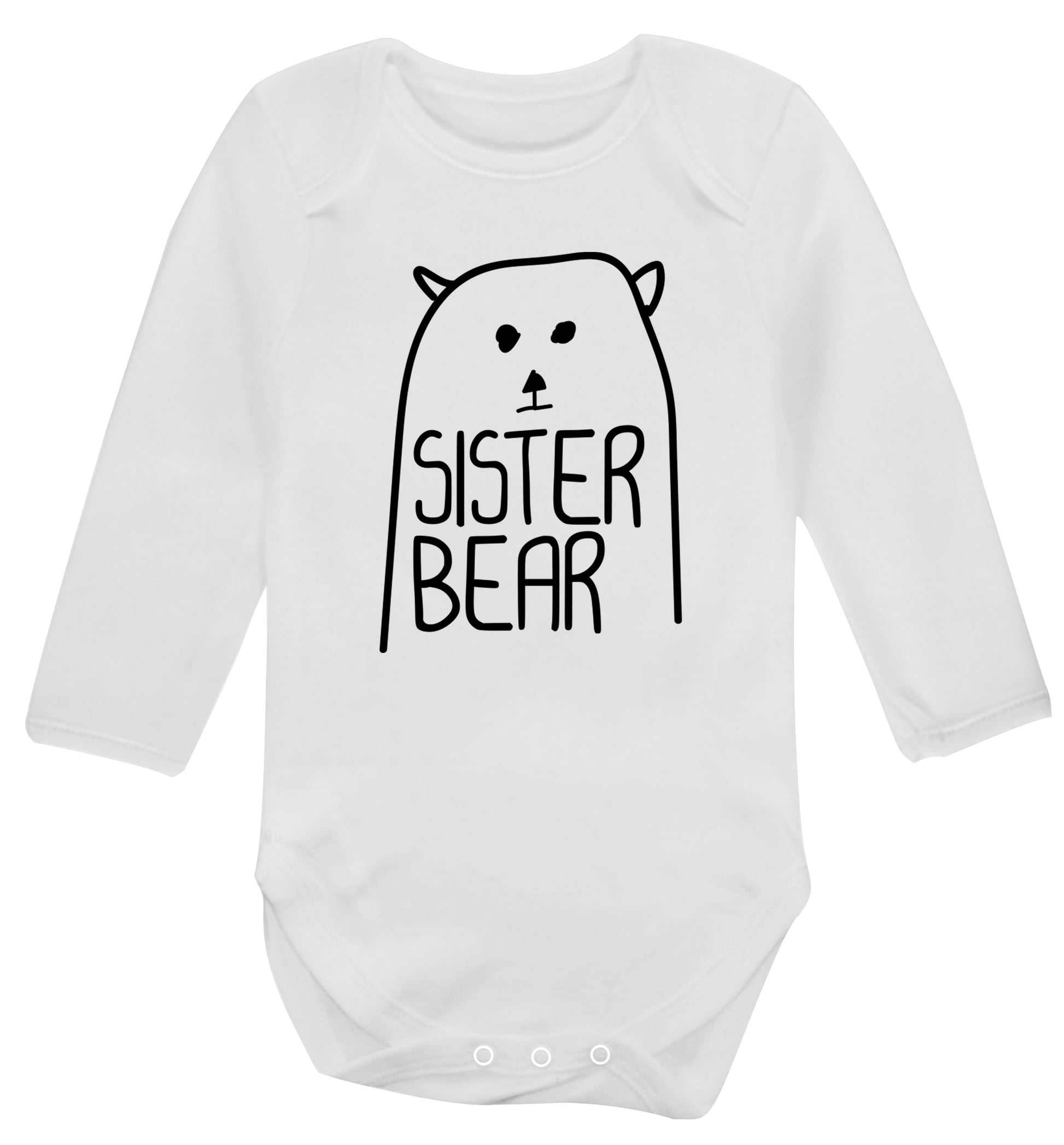 Sister bear Baby Vest long sleeved white 6-12 months