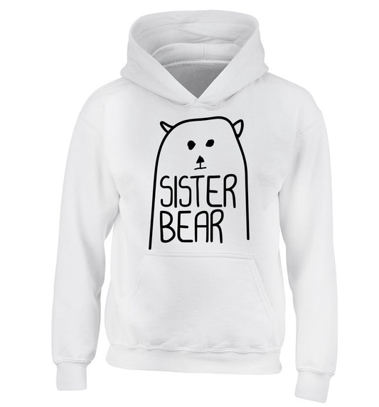 Sister bear children's white hoodie 12-13 Years