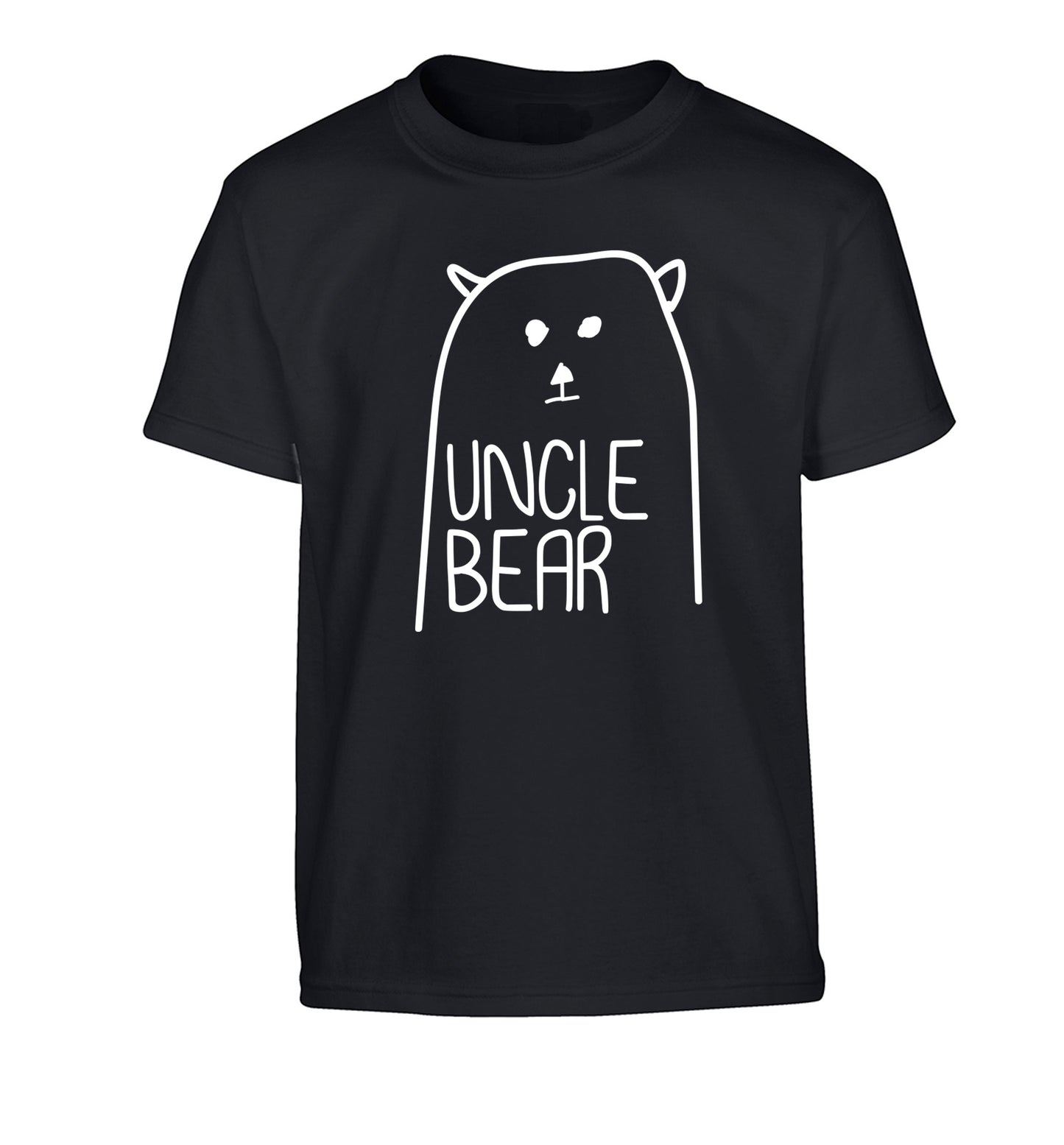 Uncle bear Children's black Tshirt 12-13 Years