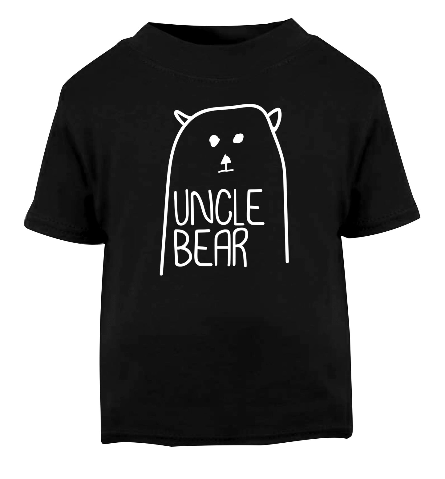 Uncle bear Black Baby Toddler Tshirt 2 years
