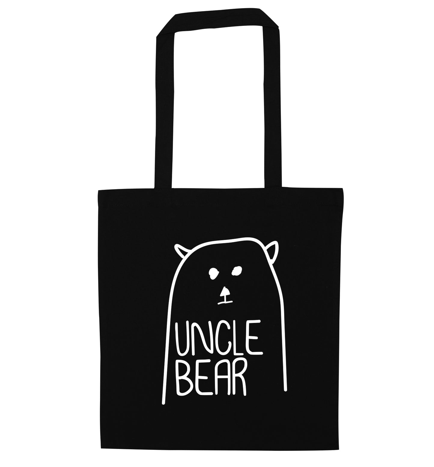 Uncle bear black tote bag