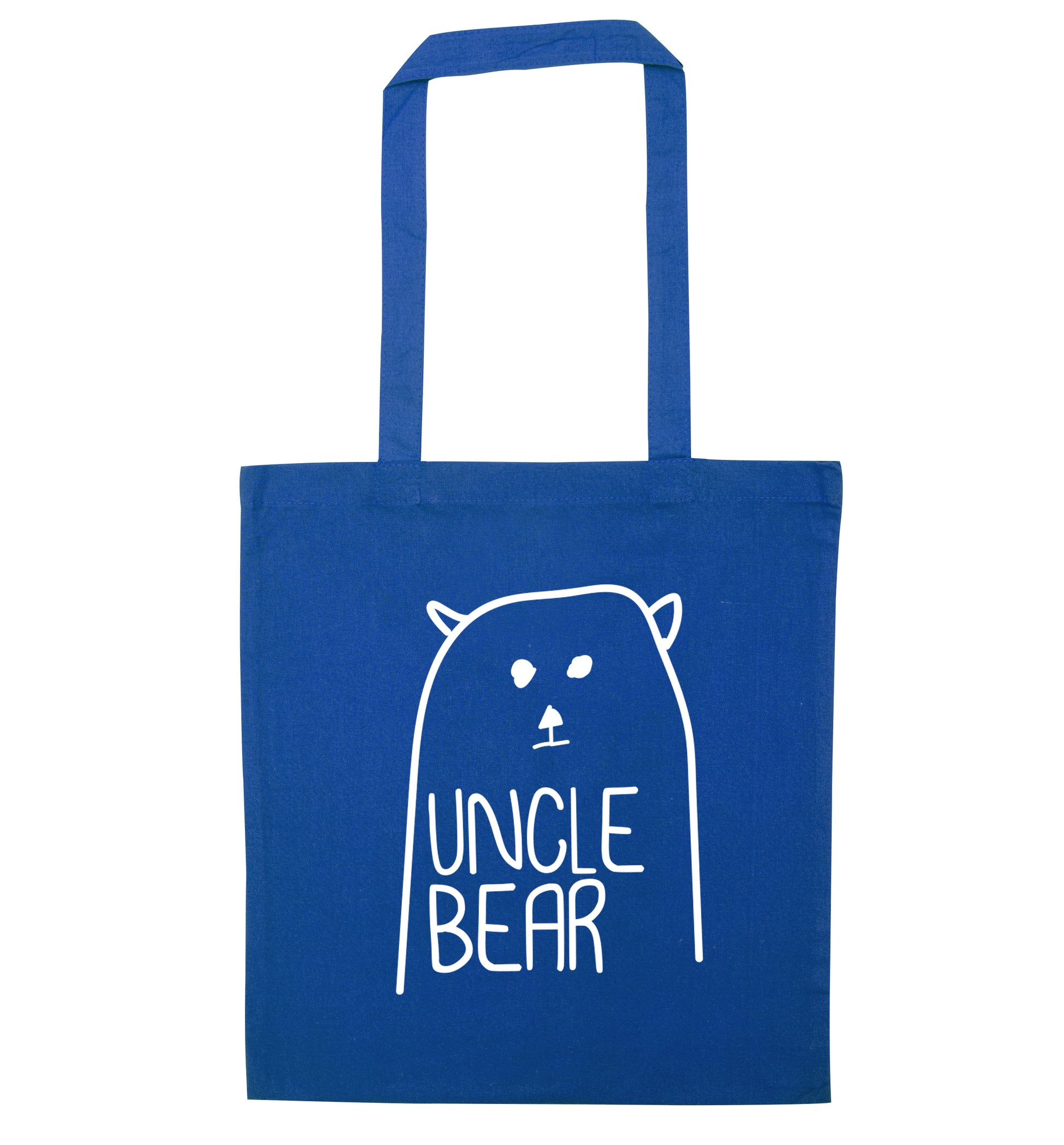 Uncle bear blue tote bag