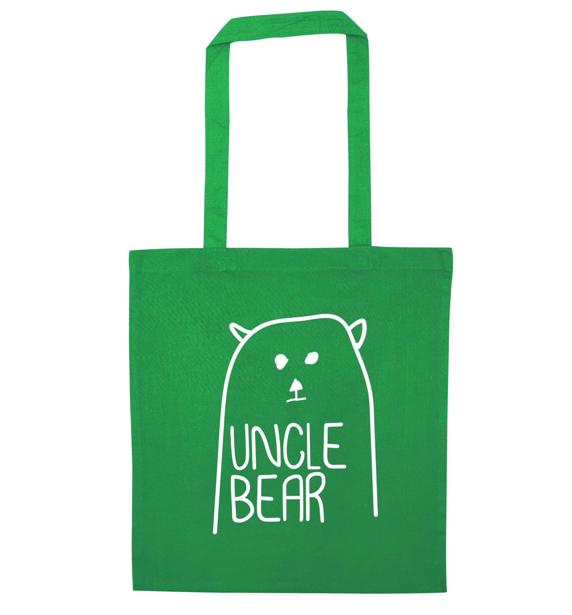 Uncle bear green tote bag