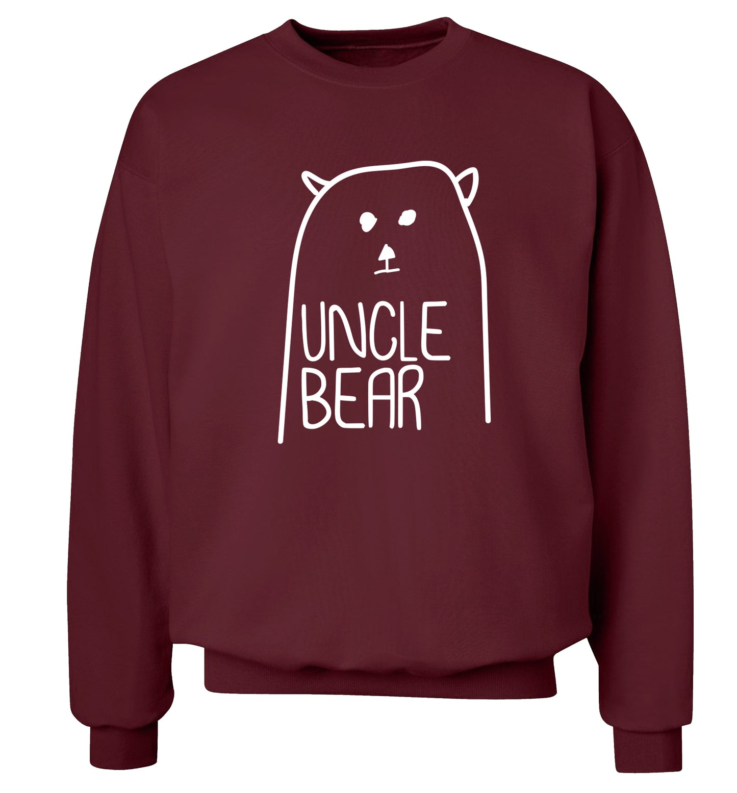 Uncle bear Adult's unisex maroon Sweater 2XL