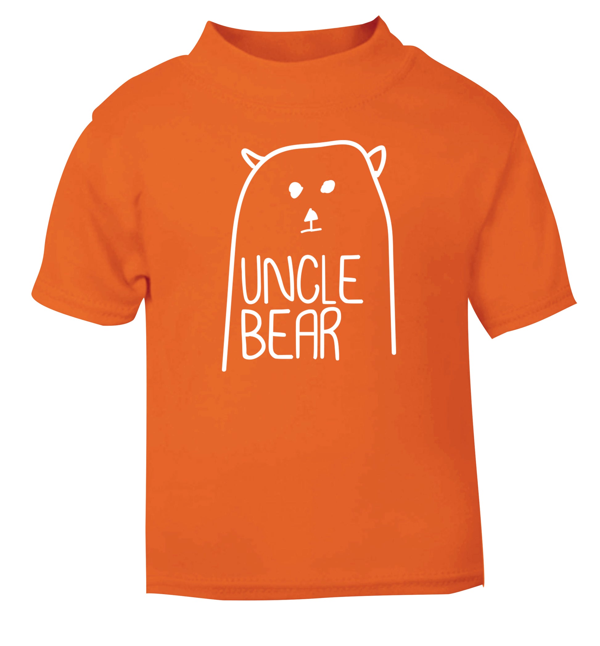 Uncle bear orange Baby Toddler Tshirt 2 Years