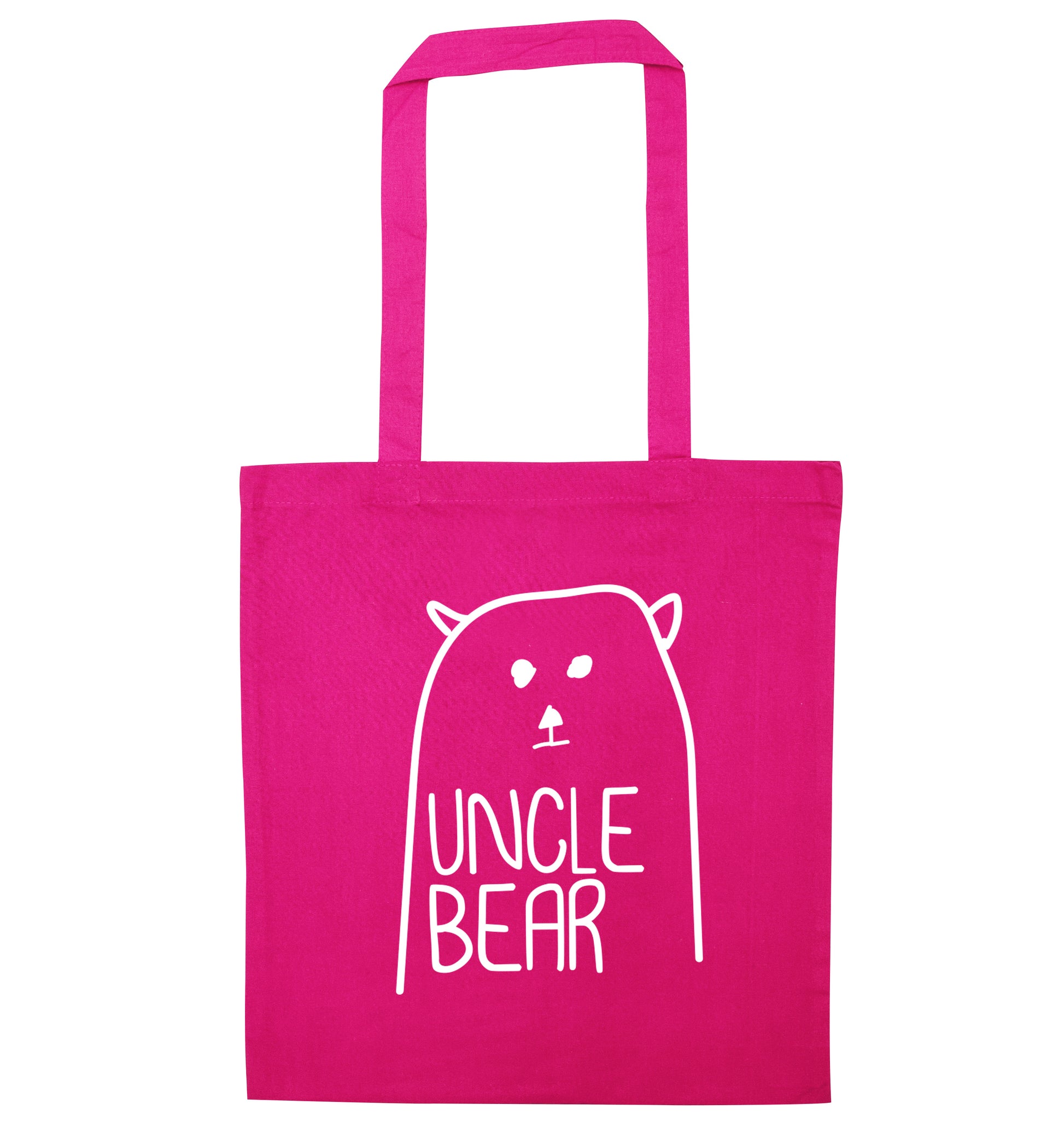 Uncle bear pink tote bag
