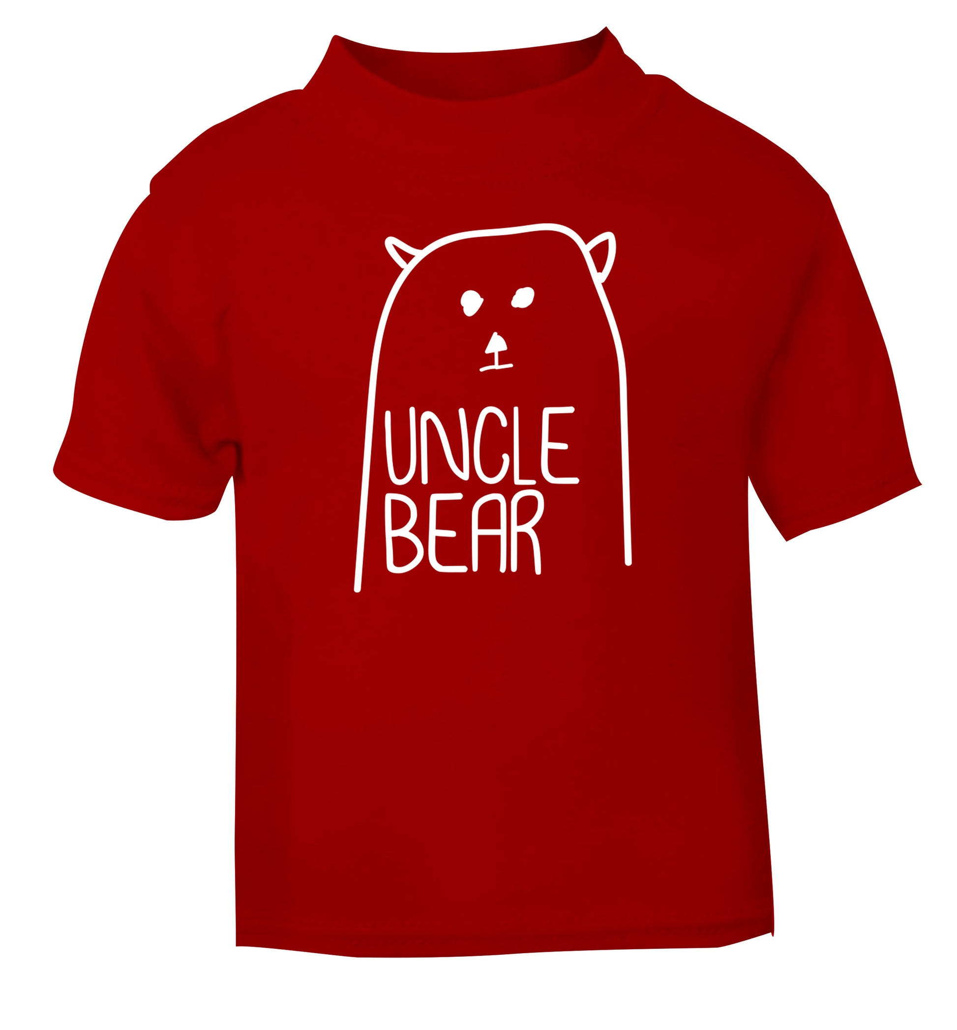 Uncle bear red Baby Toddler Tshirt 2 Years