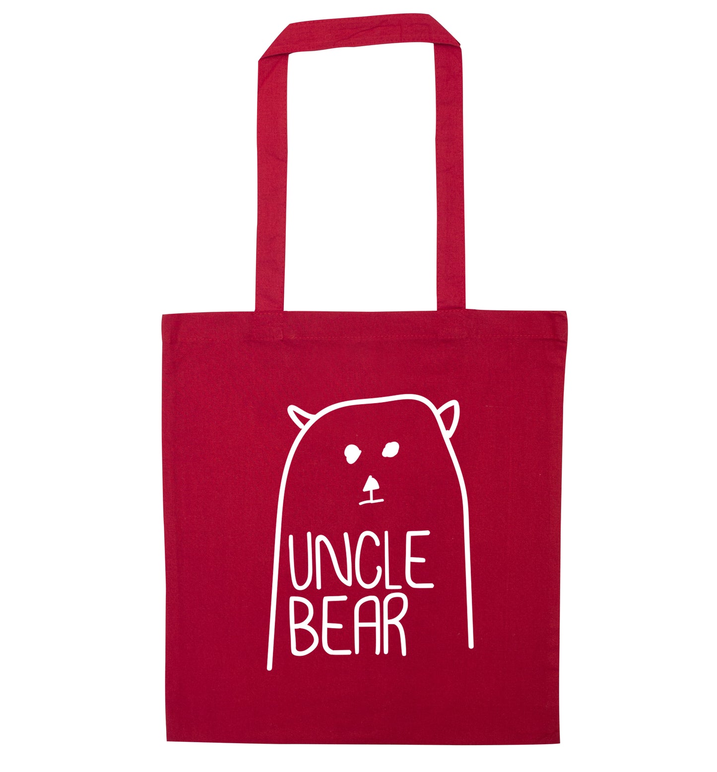 Uncle bear red tote bag