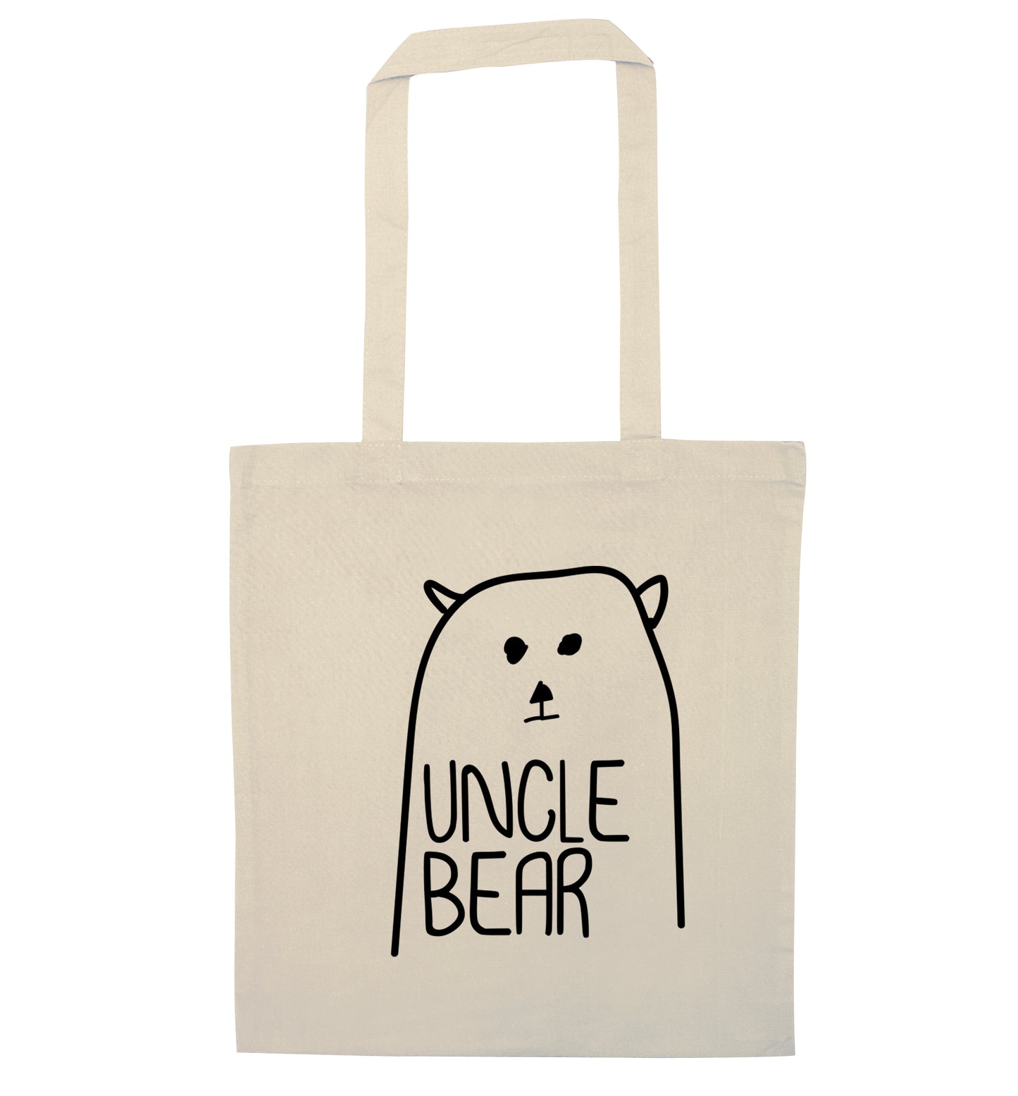 Uncle bear natural tote bag