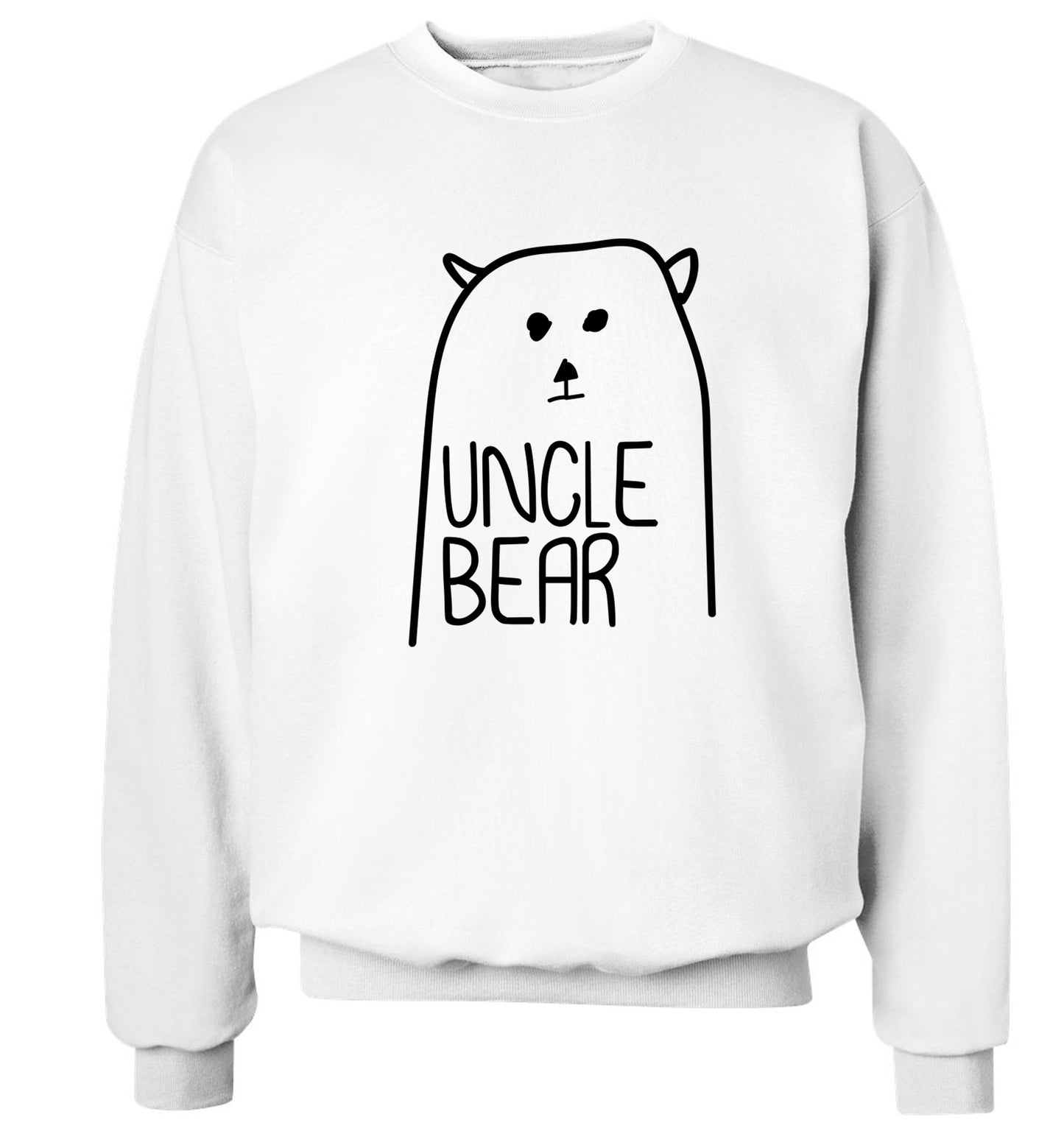 Uncle bear Adult's unisex white Sweater 2XL