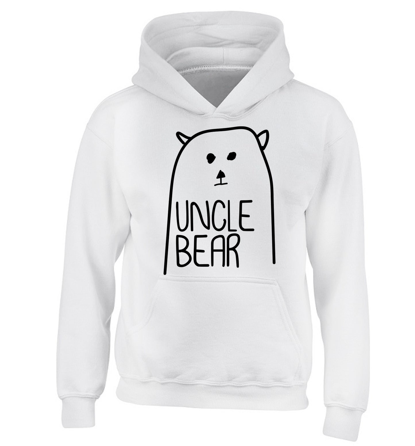 Uncle bear children's white hoodie 12-13 Years