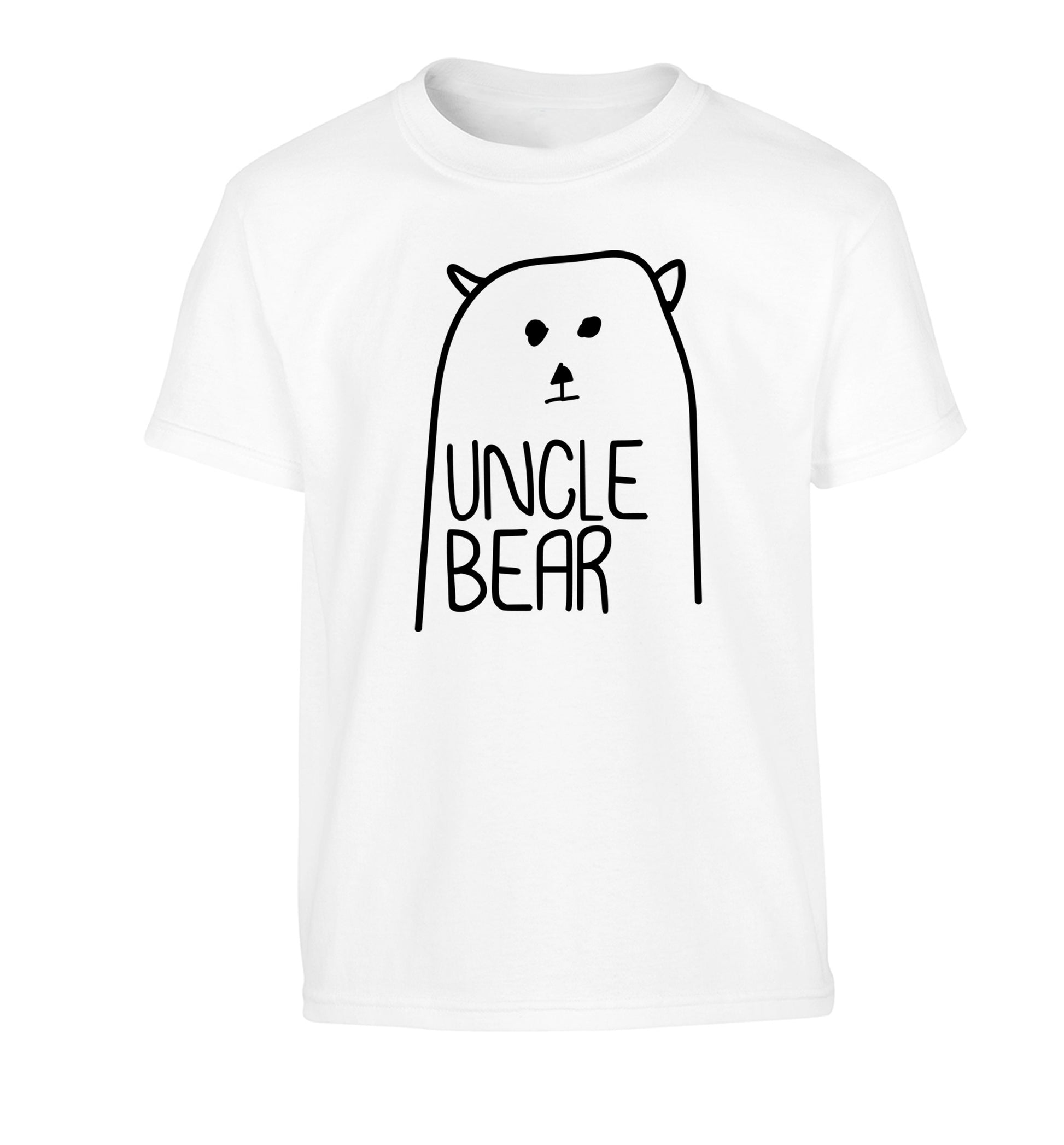 Uncle bear Children's white Tshirt 12-13 Years