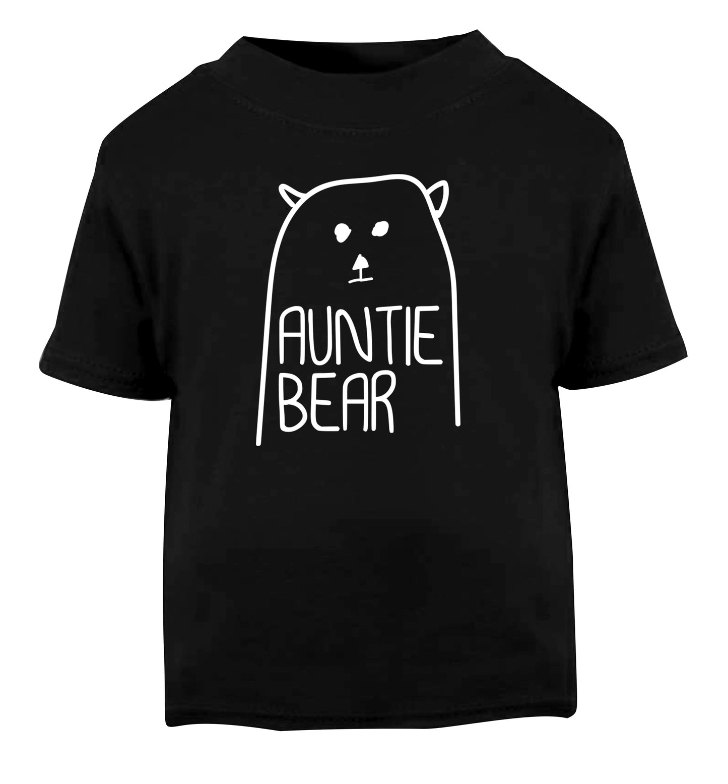 Auntie bear Black Baby Toddler Tshirt 2 years