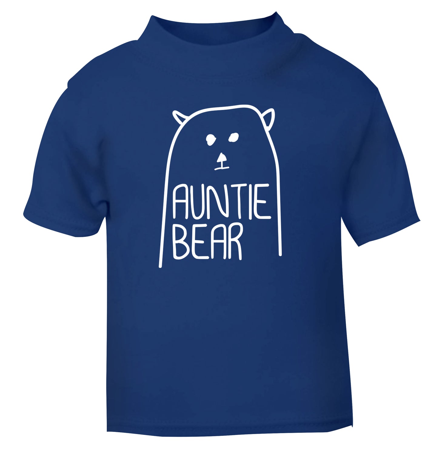 Auntie bear blue Baby Toddler Tshirt 2 Years