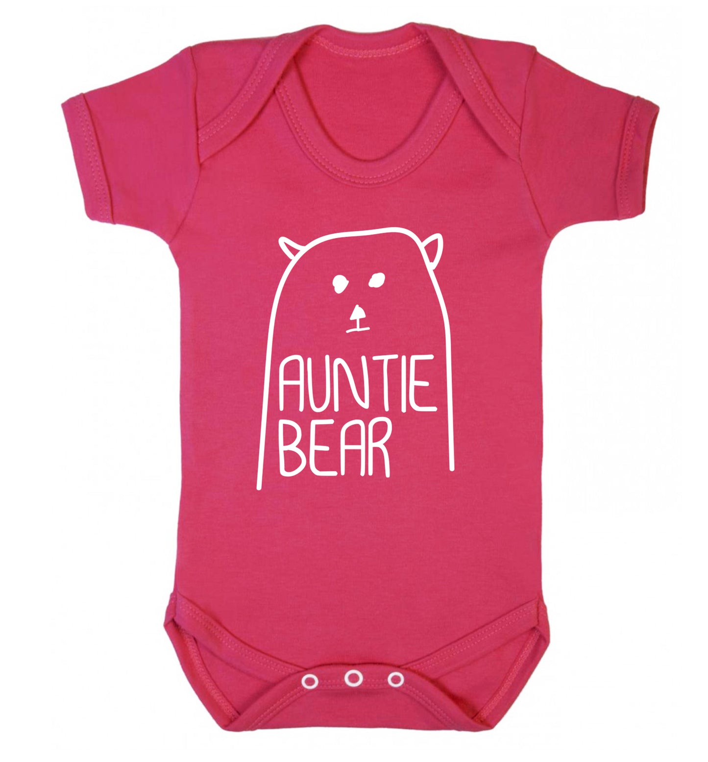 Auntie bear Baby Vest dark pink 18-24 months