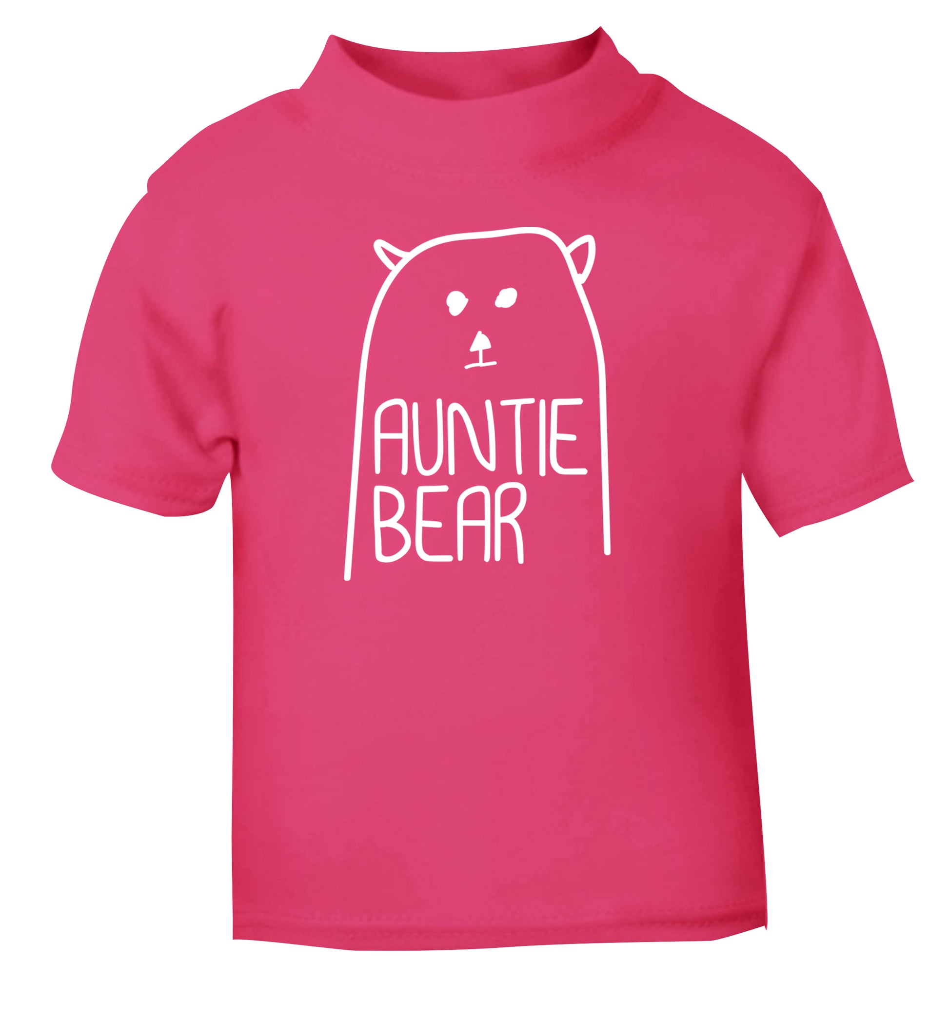Auntie bear pink Baby Toddler Tshirt 2 Years