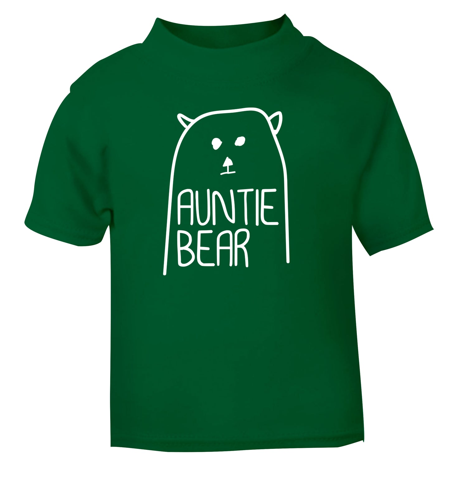 Auntie bear green Baby Toddler Tshirt 2 Years