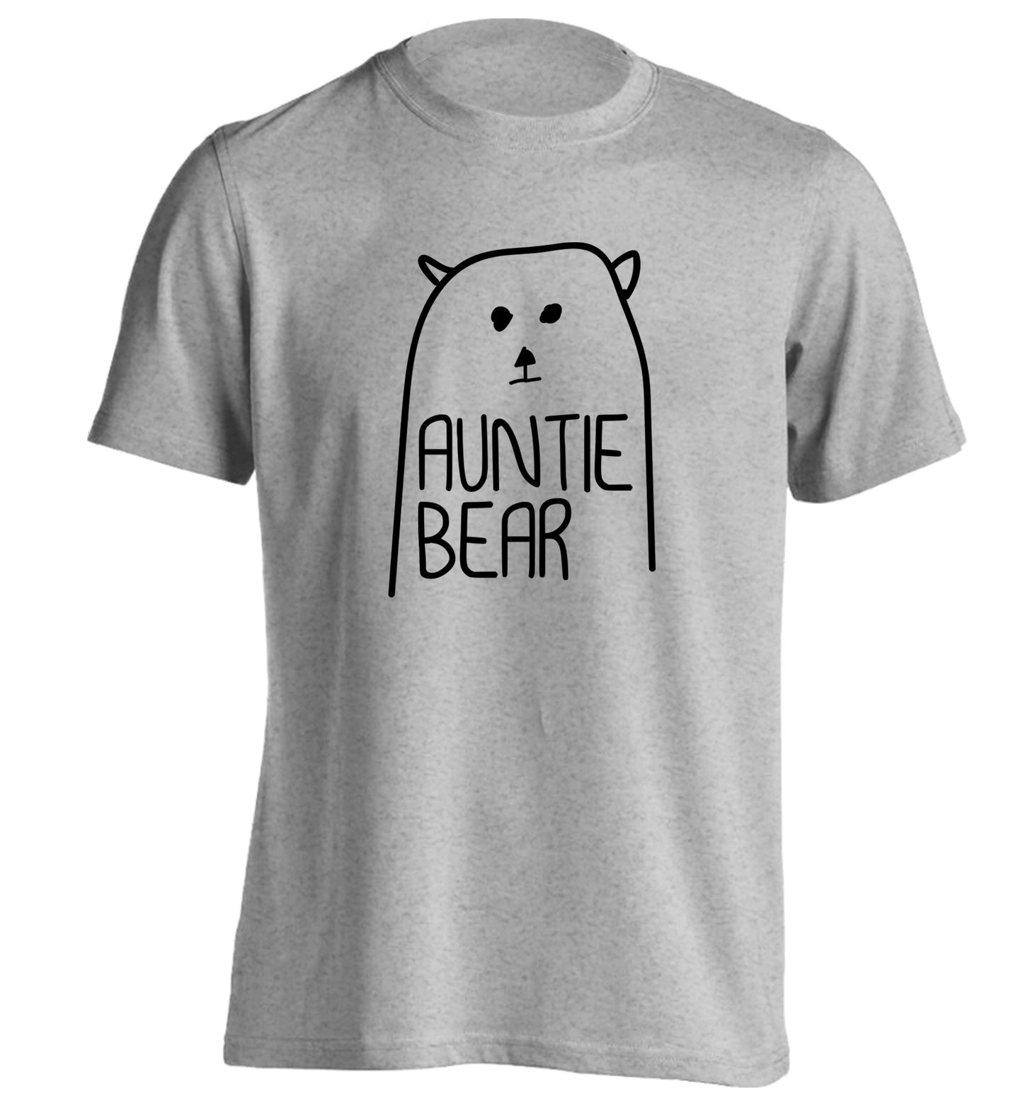 Auntie bear adults unisex grey Tshirt 2XL