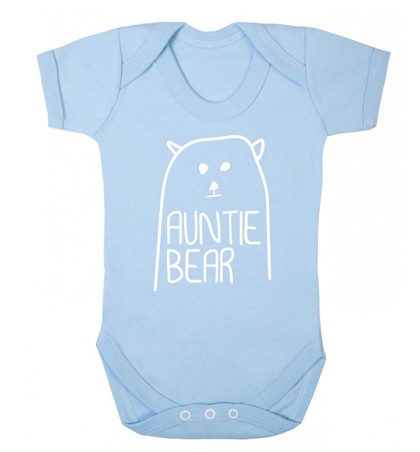 Auntie bear Baby Vest pale blue 18-24 months