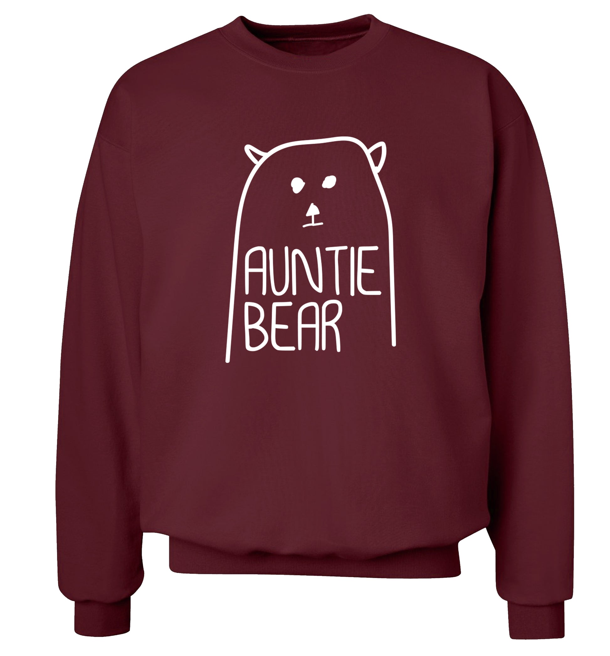 Auntie bear Adult's unisex maroon Sweater 2XL