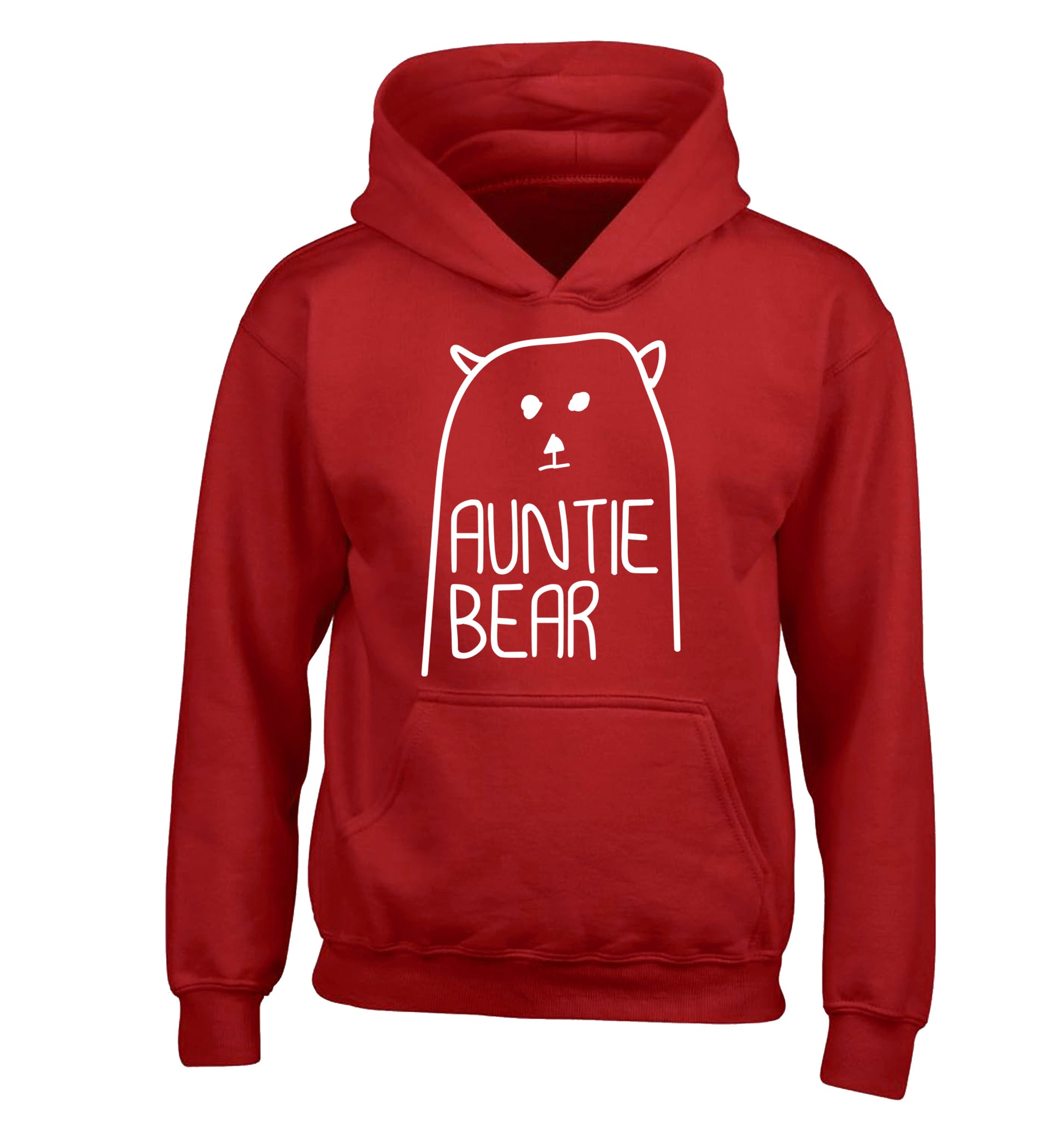 Auntie bear children's red hoodie 12-13 Years