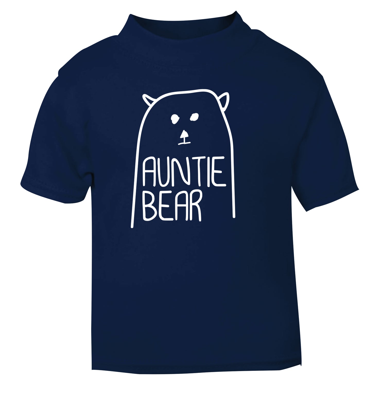 Auntie bear navy Baby Toddler Tshirt 2 Years