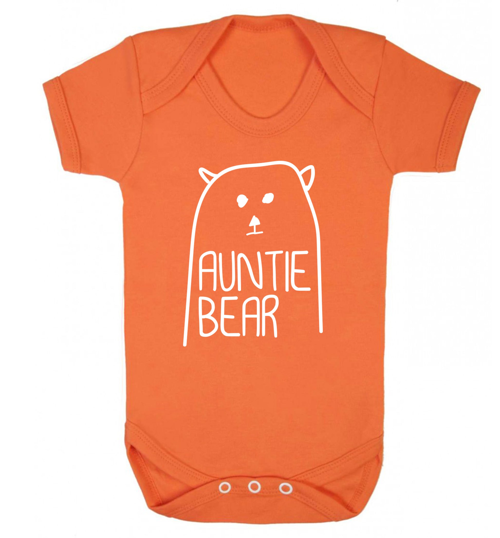 Auntie bear Baby Vest orange 18-24 months