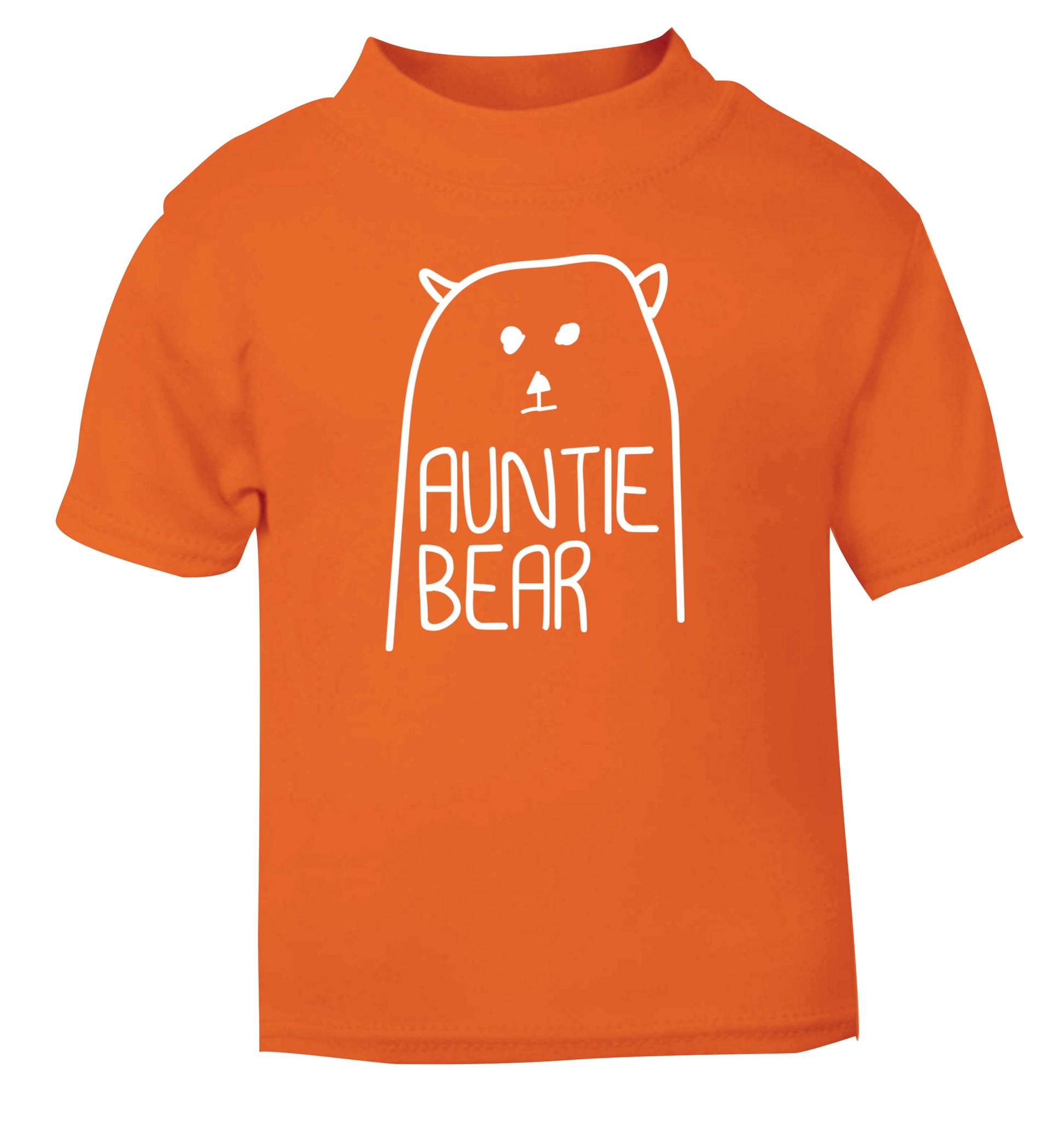 Auntie bear orange Baby Toddler Tshirt 2 Years