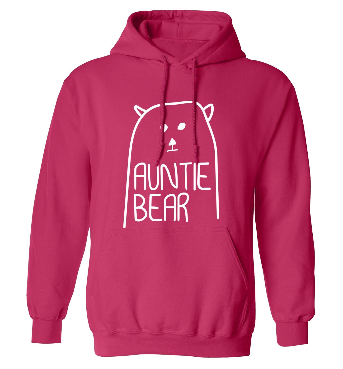 Auntie bear adults unisex pink hoodie 2XL