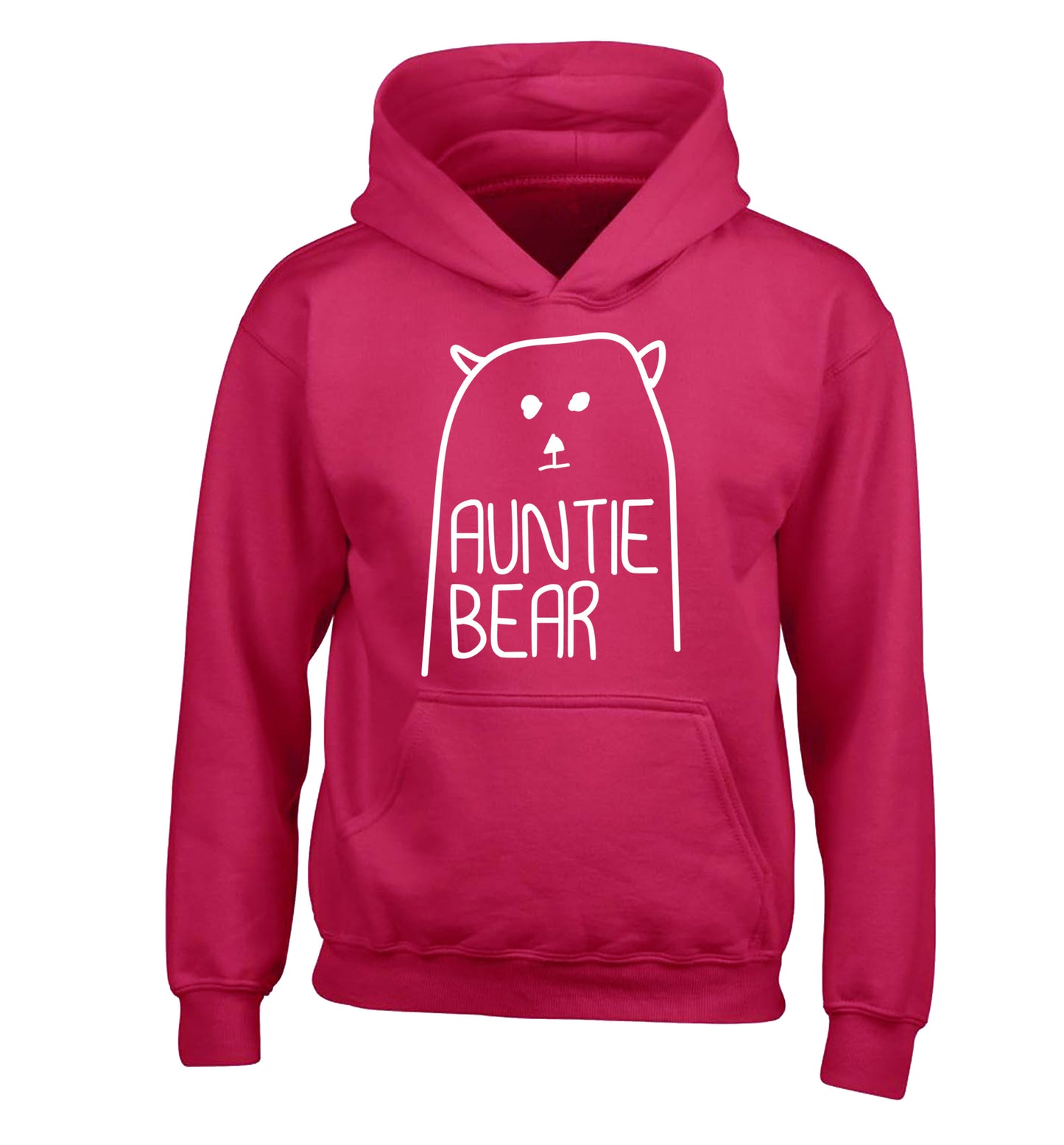 Auntie bear children's pink hoodie 12-13 Years