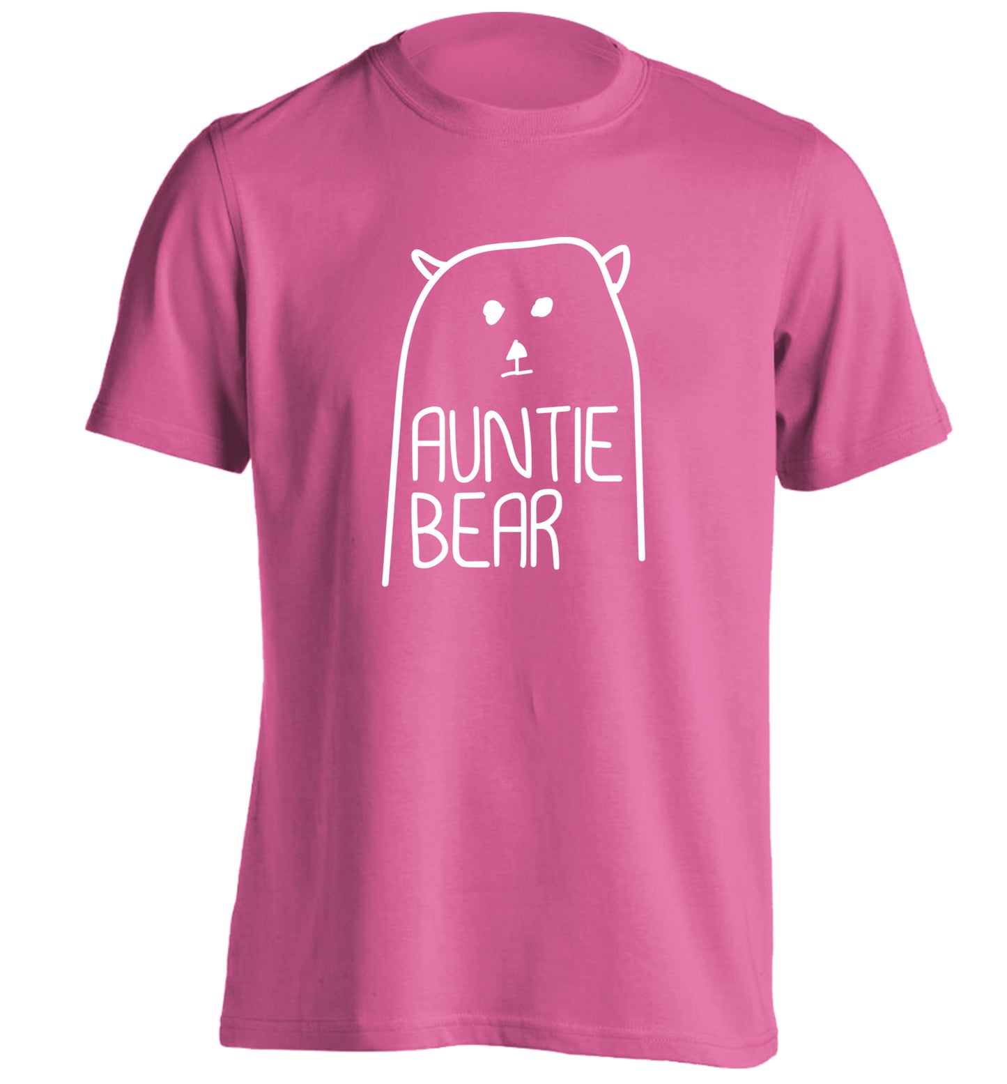 Auntie bear adults unisex pink Tshirt 2XL