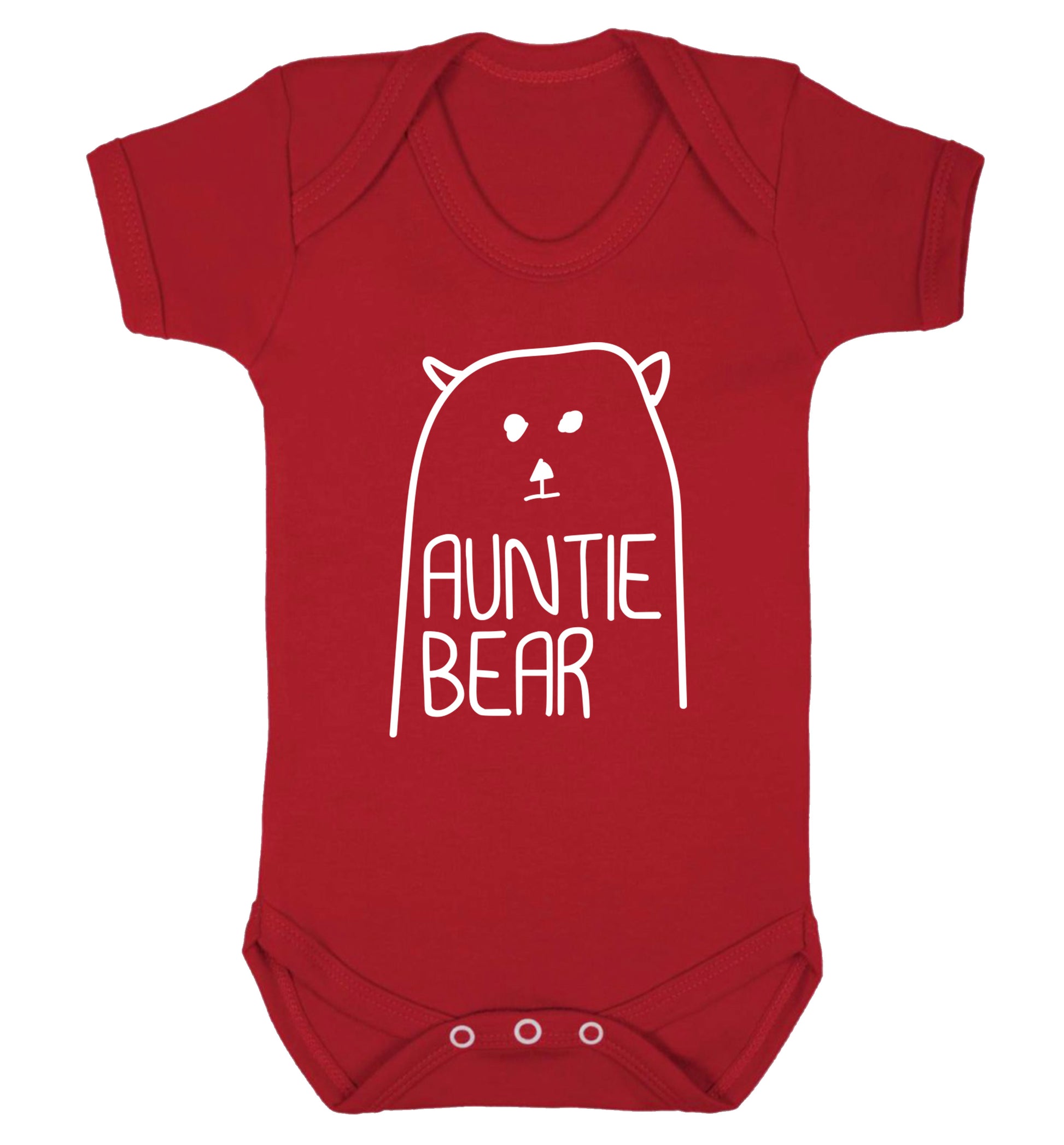 Auntie bear Baby Vest red 18-24 months