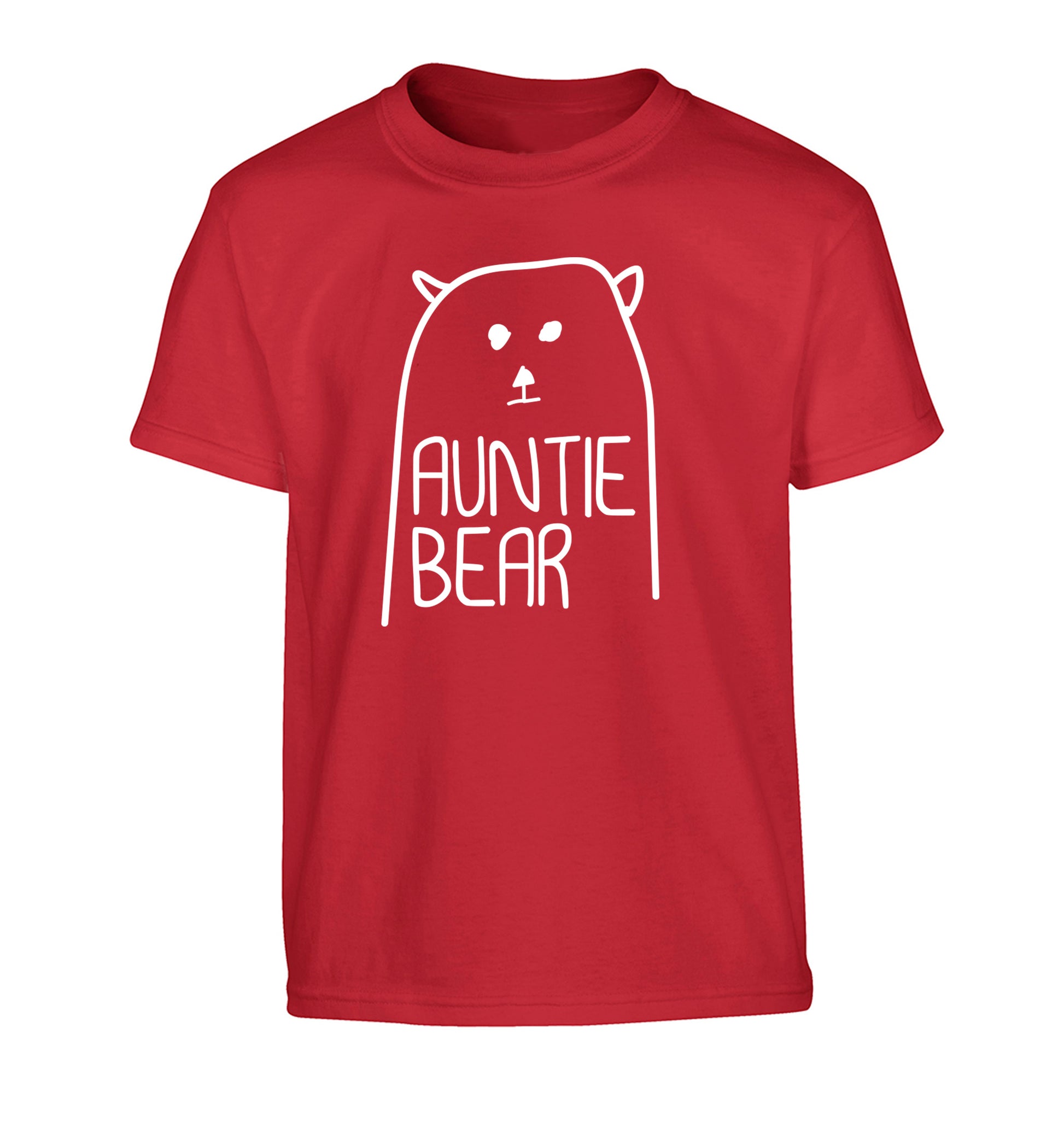 Auntie bear Children's red Tshirt 12-13 Years