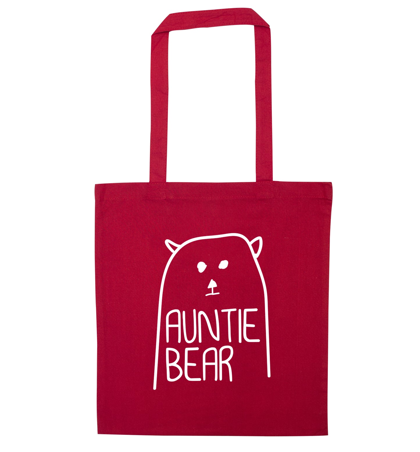 Auntie bear red tote bag