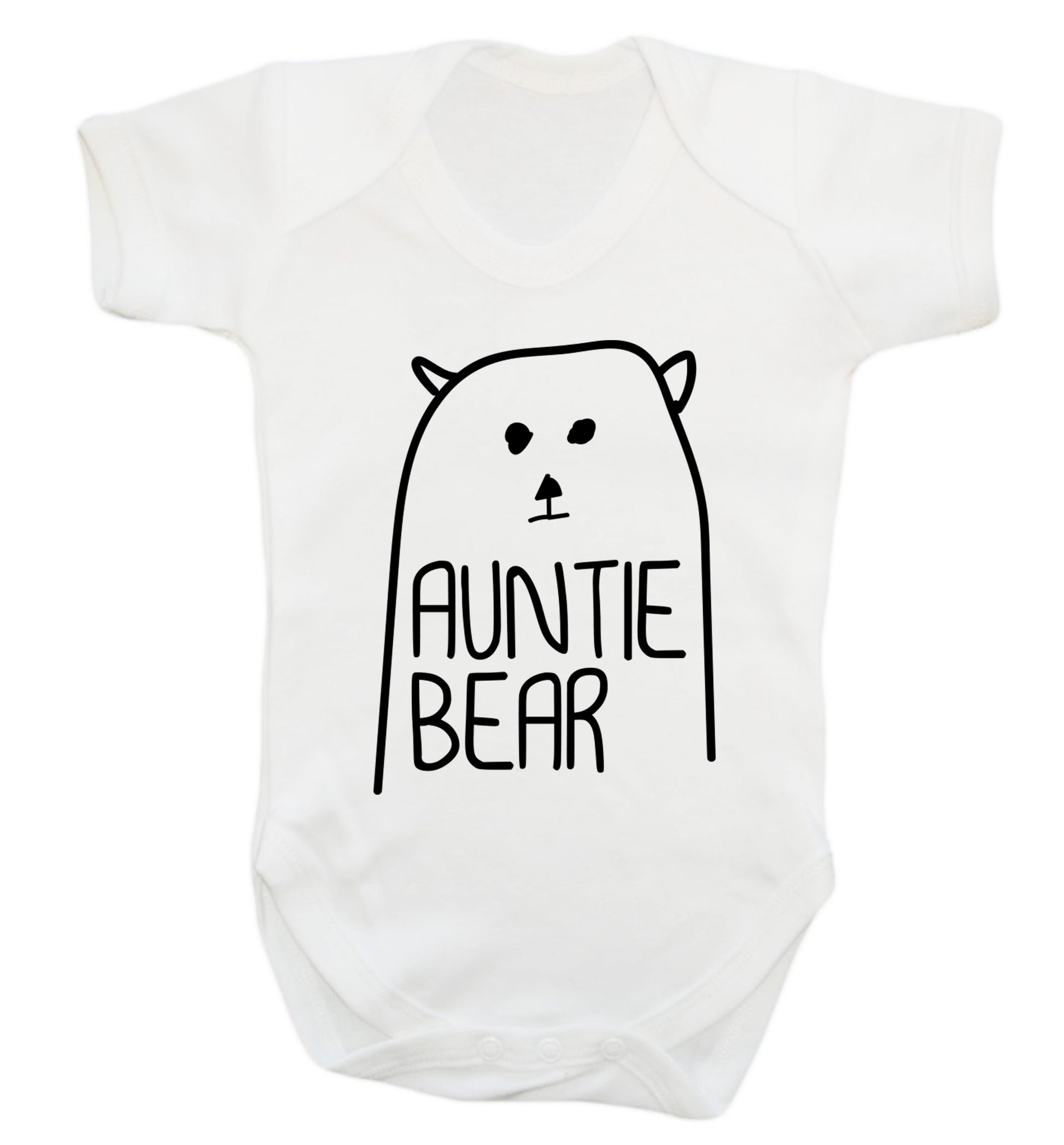 Auntie bear Baby Vest white 18-24 months