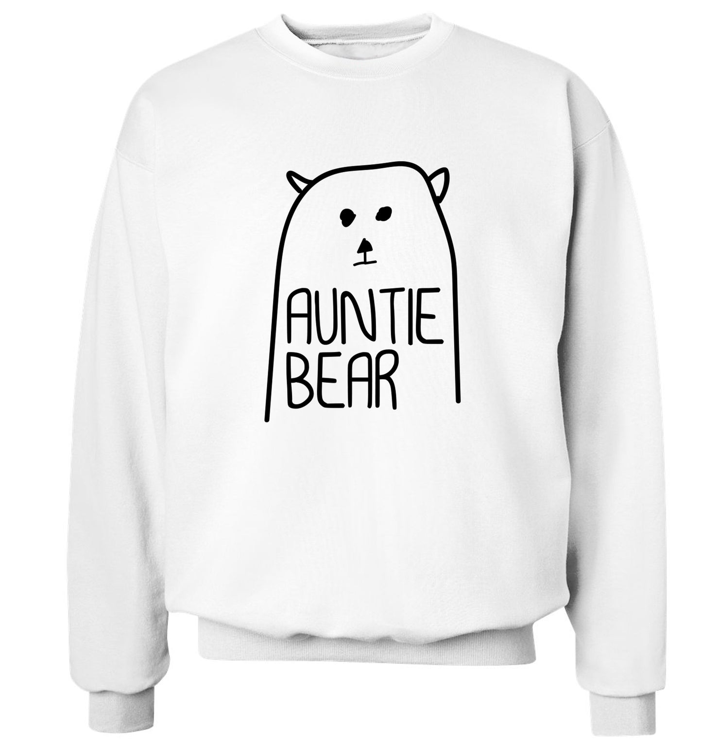 Auntie bear Adult's unisex white Sweater 2XL
