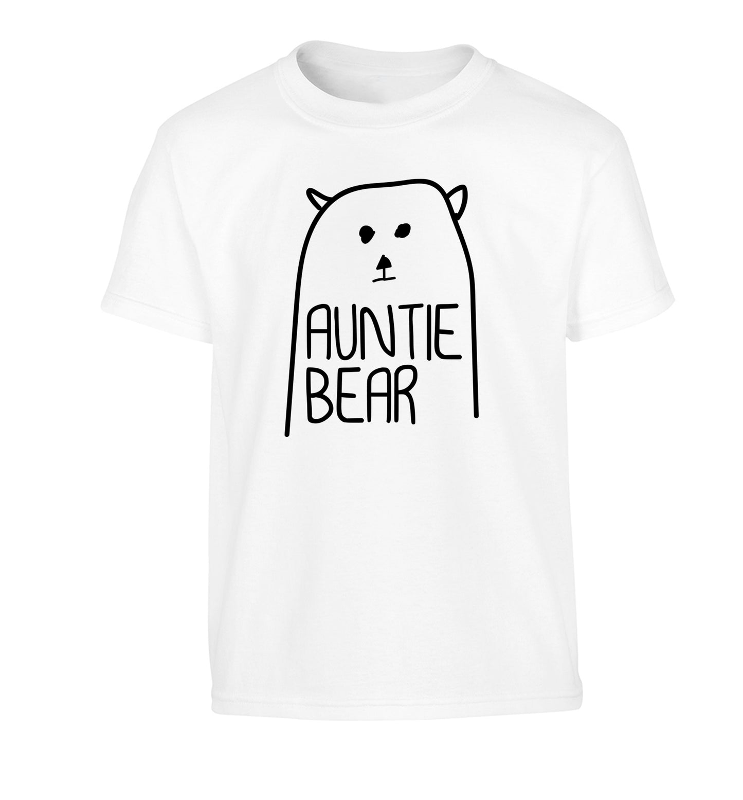 Auntie bear Children's white Tshirt 12-13 Years