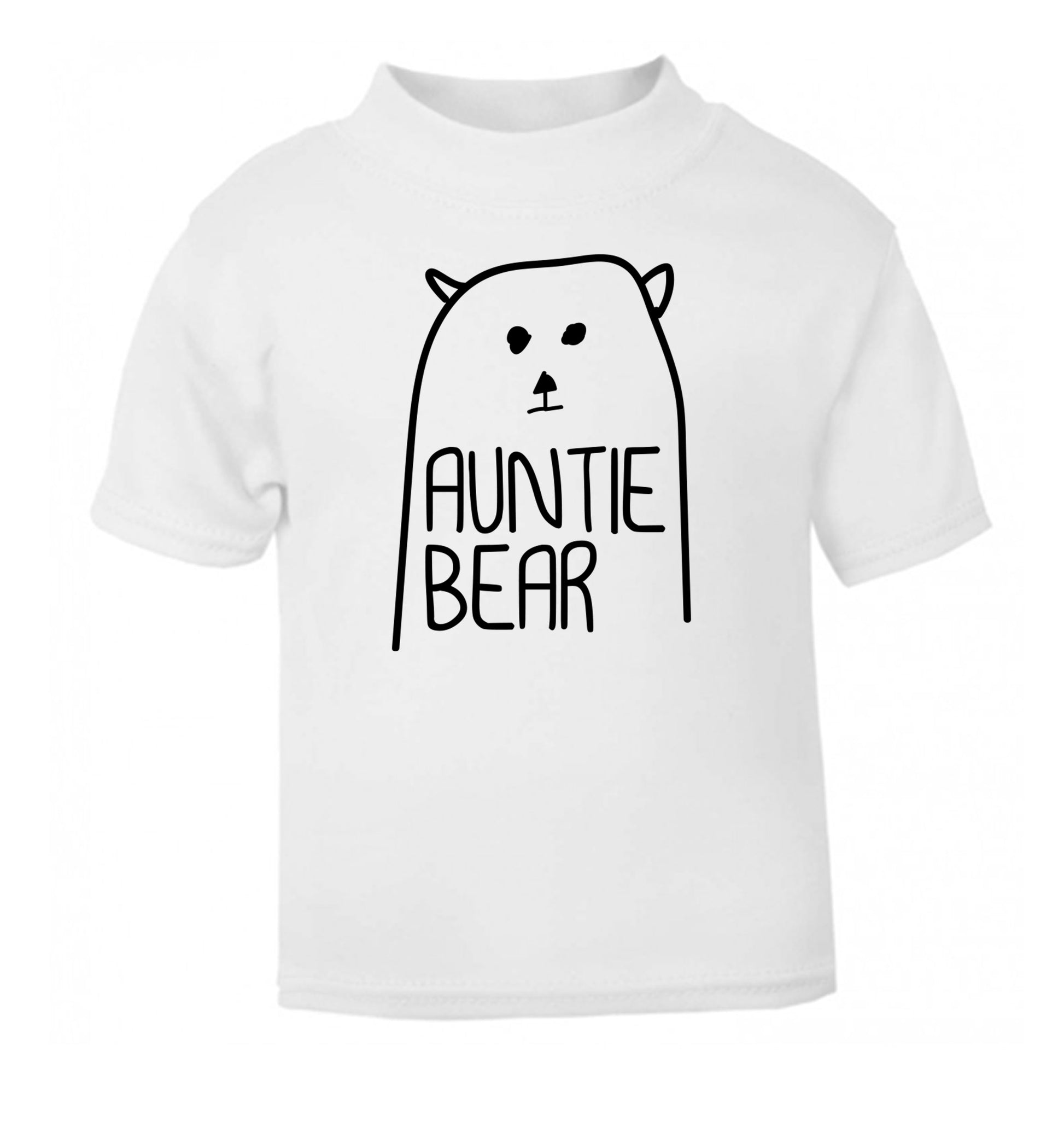 Auntie bear white Baby Toddler Tshirt 2 Years