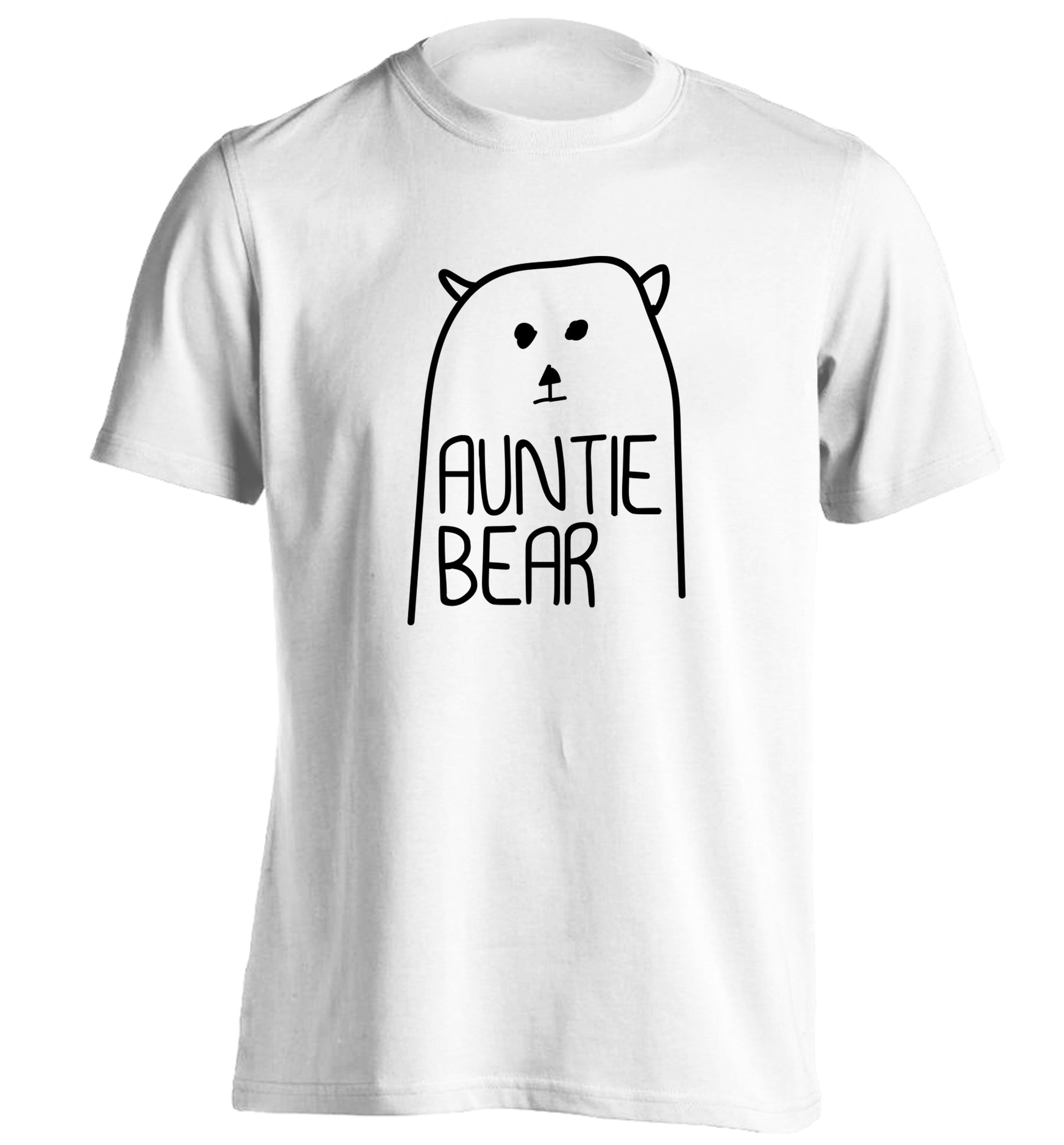Auntie bear adults unisex white Tshirt 2XL
